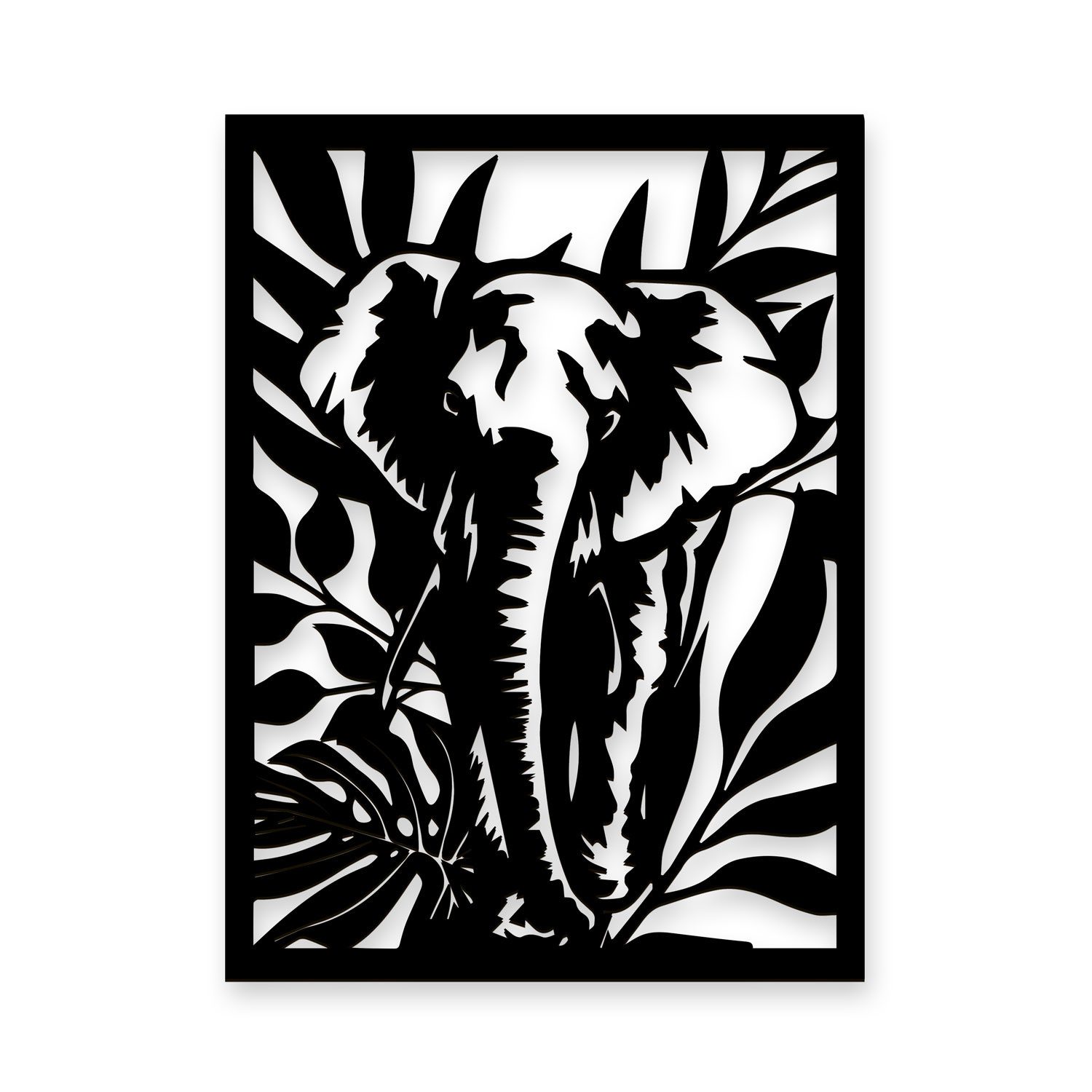 Namofactur LED Wandleuchte LED Elefant Wanddeko Wand Dekoration aus MDF Holz I Deko, LED fest integriert, Warmweiß