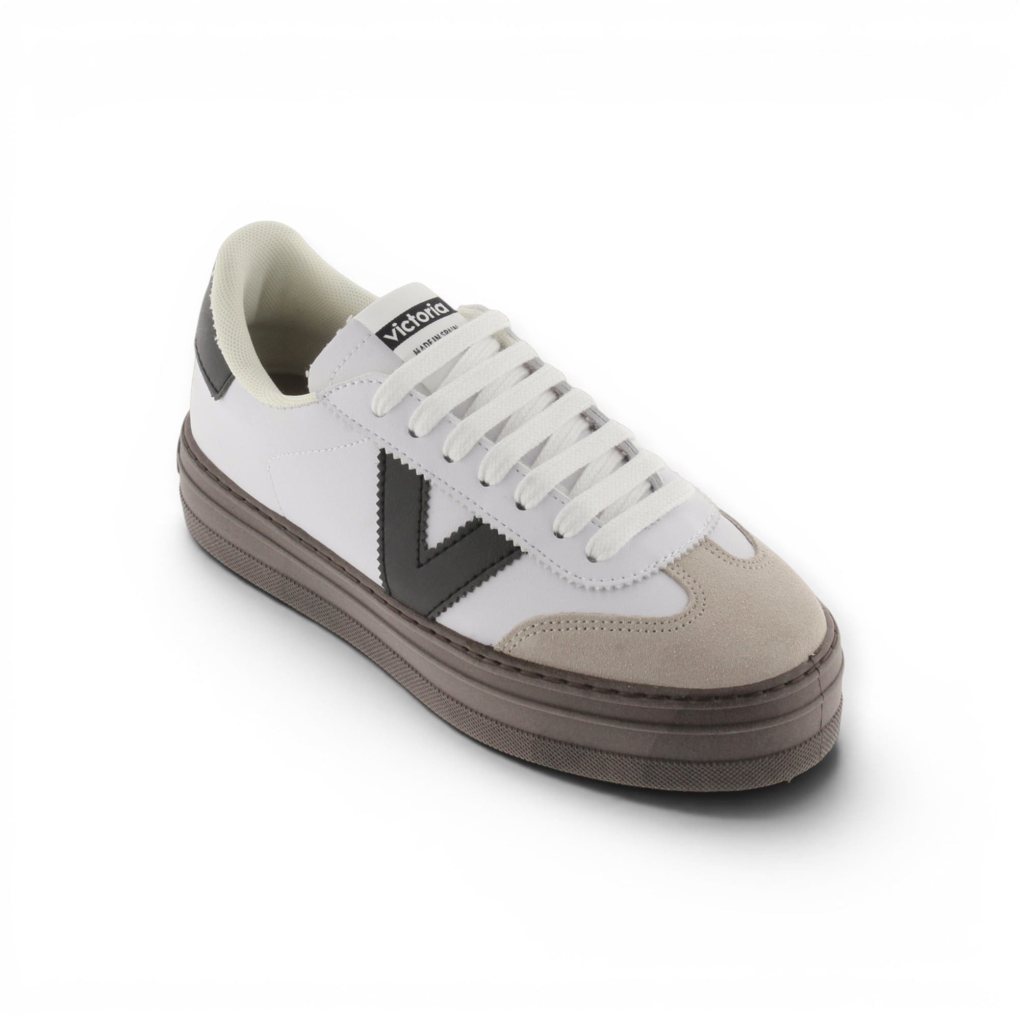 Victoria Barcelona Ciclista (Lederoptik, Plateausohle) weiss Damen Sneaker