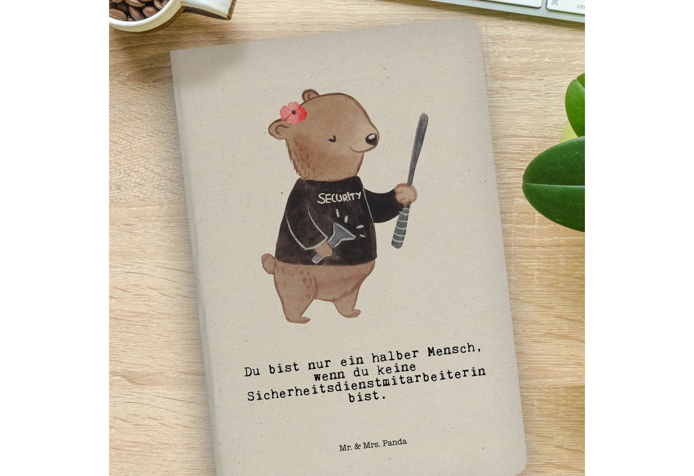Thumbnail - Mr. & Mrs. Panda Notizbuch Sicherheitsdienstmitarbeiterin Herz - Transparent - Geschenk, Danke, Mr. & Mrs. Panda, Echte ...