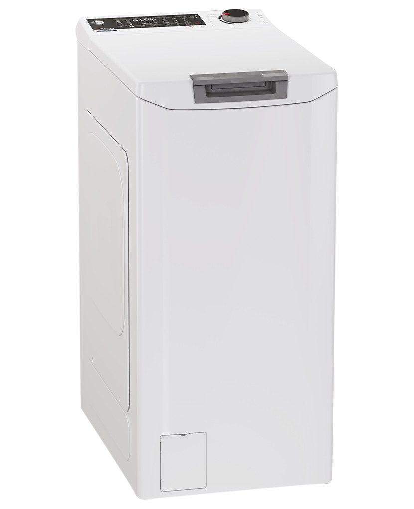 Hoover Waschmaschine Toplader THO286TM5-S, 8 kg, 1200 U/min, Nachlegefunktion, Startzeitvorwahl, All in One, Wi-Fi und Bluetooth