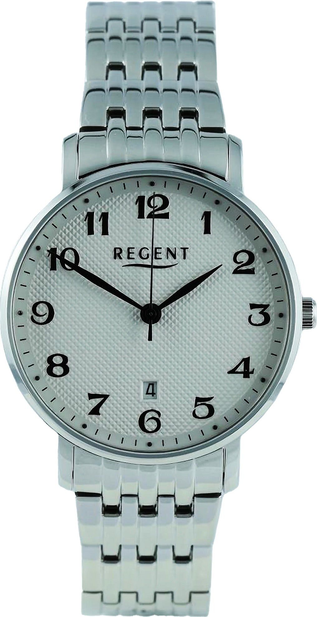 groß Analog, extra Quarzuhr rund, 39mm), Armbanduhr Herren Armbanduhr Regent Regent Metallarmband, (ca. Herren Automatik