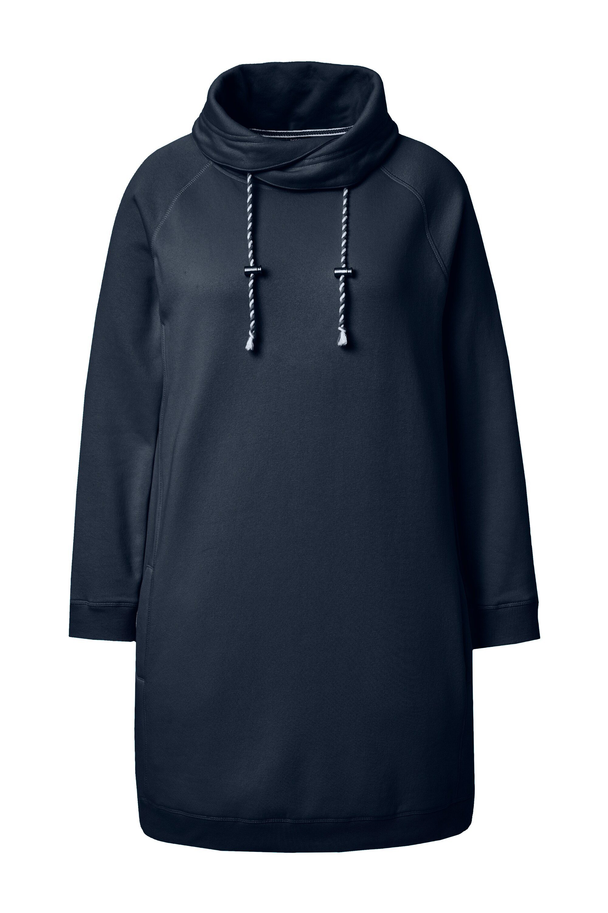 Ulla Popken Jerseykleid Sweatkleid Stehkragen Langarm Taschen günstig online kaufen