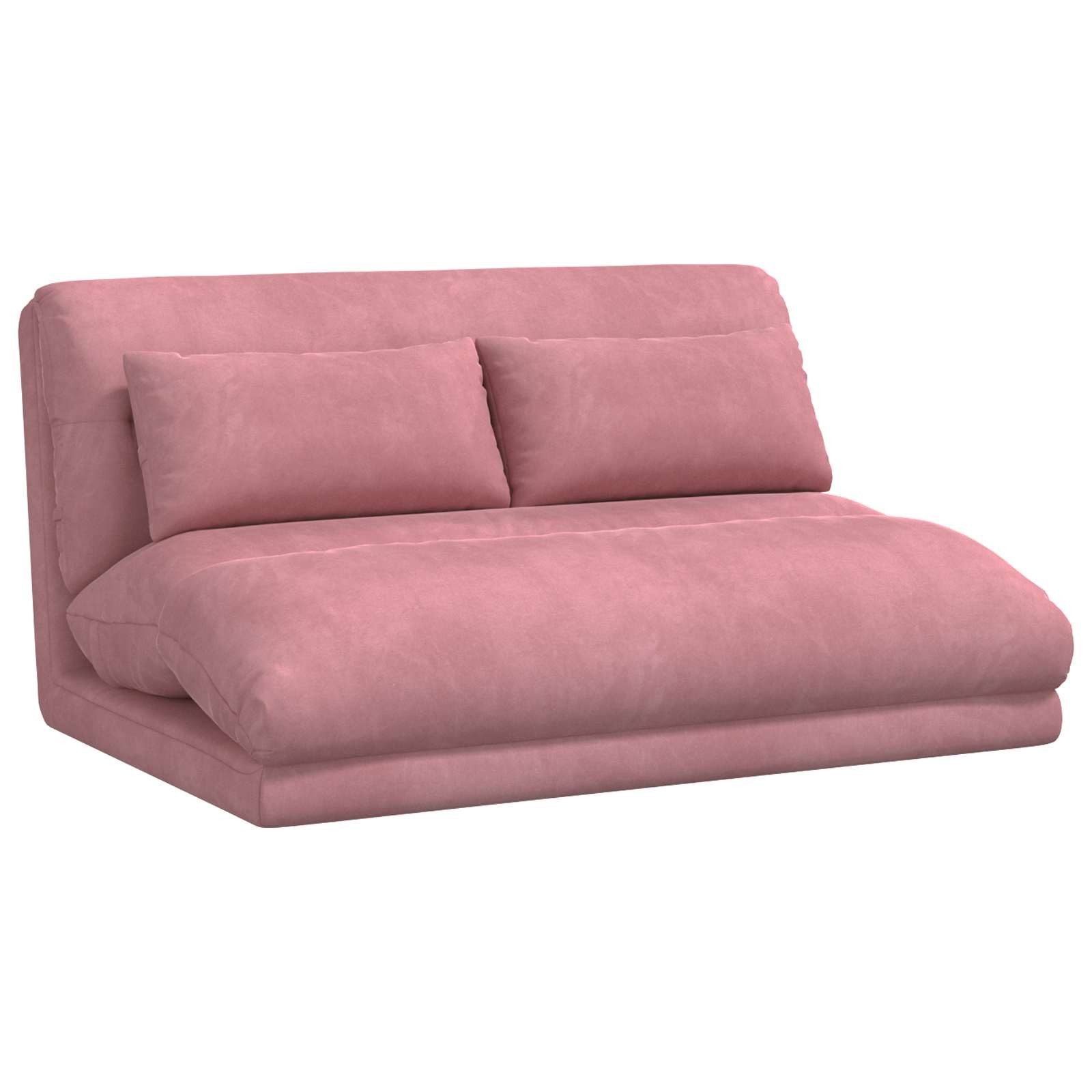 vidaXL Bodenkissen Verstellbarer Fußsessel Rosa Samt
