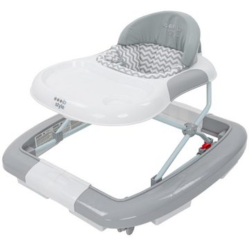 ib style Lauflernhilfe Wave Babywalker Grau, Lauflernwagen mit Schaukelfunktion & elektronischem Spielelement