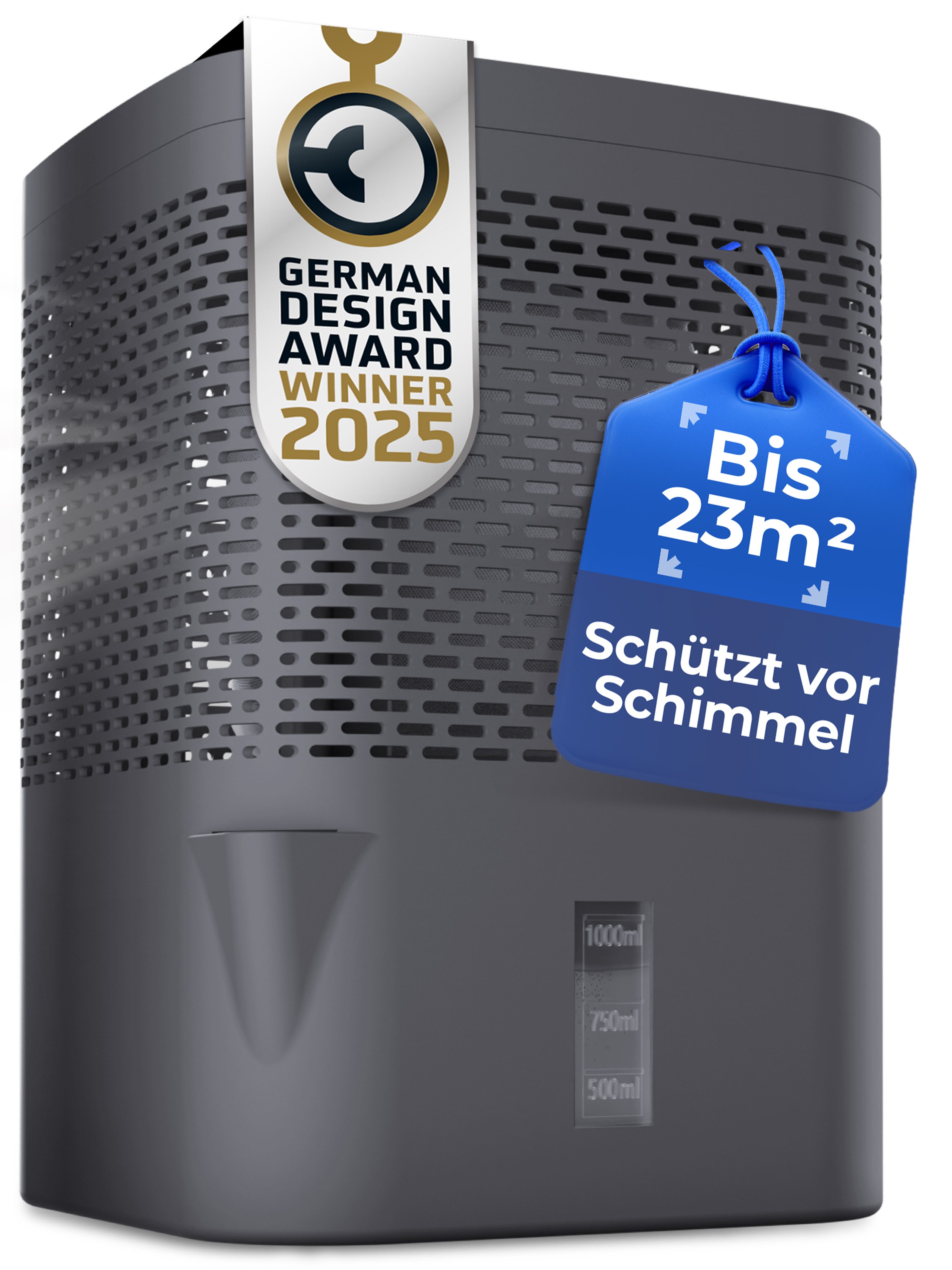 BonAura Luftentfeuchter ohne Strom, für 55 m³ Räume, 680g Granulat, Schutz gegen Schimmel und muffige Gerüche