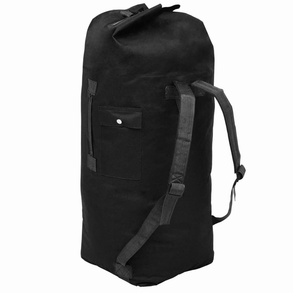 L vidaXL Seesack Packsack 85 Armee-Stil Schwarz