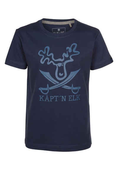 Elkline T-Shirt Schatzinsel Elch Piraten Brust Print