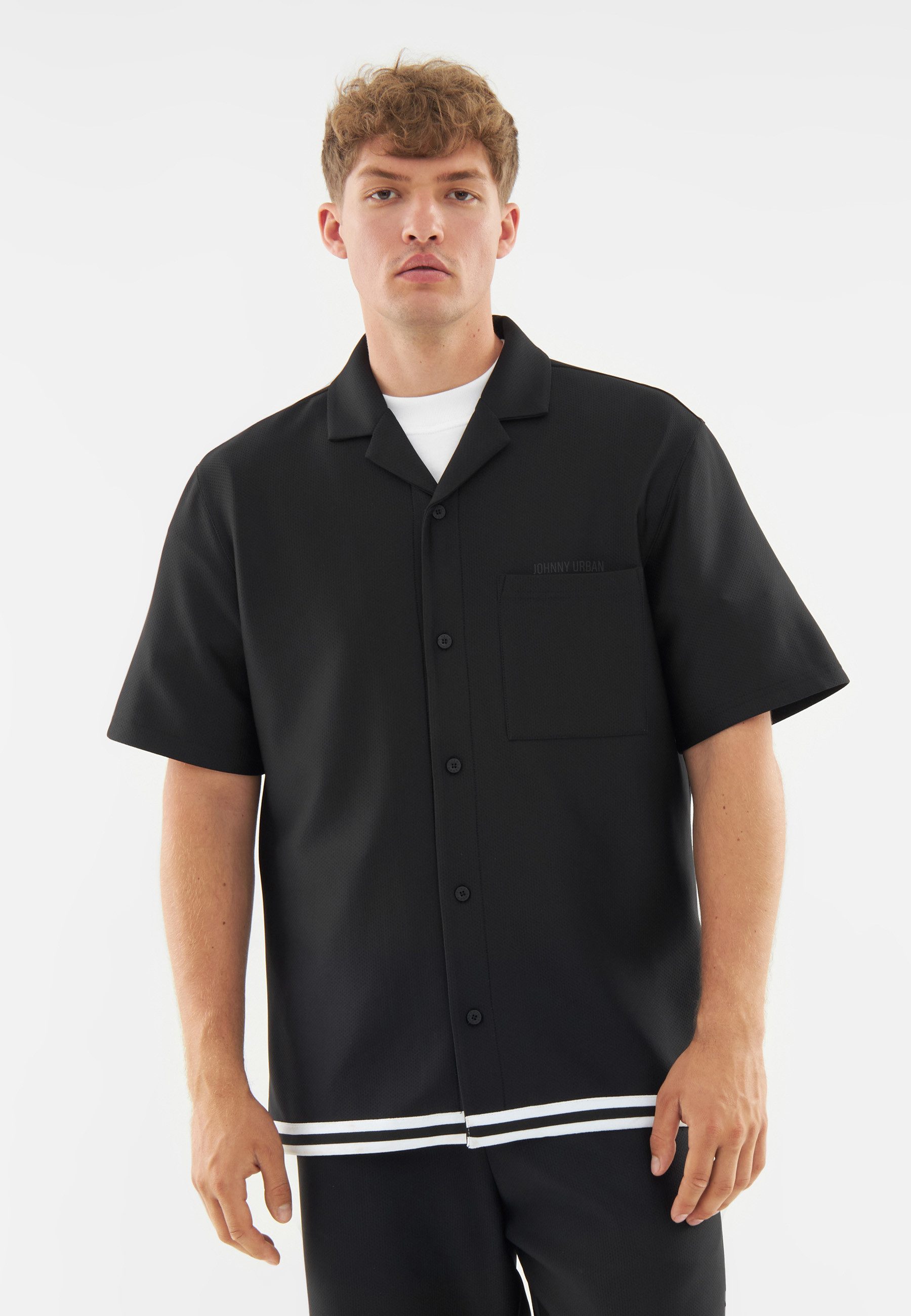 Johnny Urban Kurzarmhemd Parker Hemd aus Nylon-Mix (1-tlg) Casual Shirt für Sommer