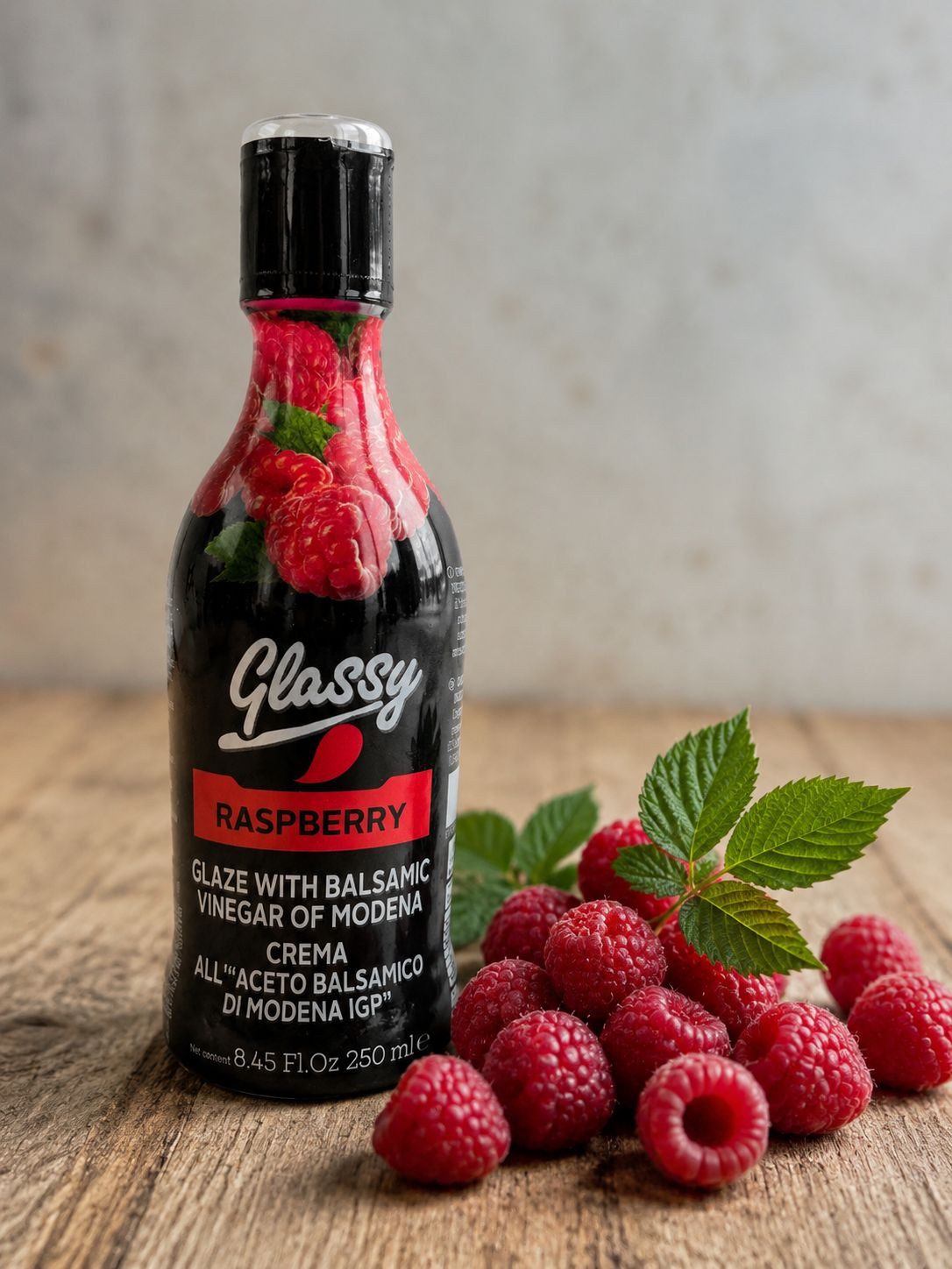 Bellei Aceto Essig Balsamico Creme Himbeere 250 ml Spenderflasche 3 % Säure, 250 ml