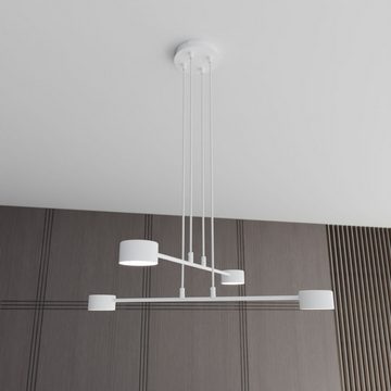 Licht-Erlebnisse Pendelleuchte KIKI, ohne Leuchtmittel, Metall GX53 H: max. 100 cm Weiß 5-flammig Modern