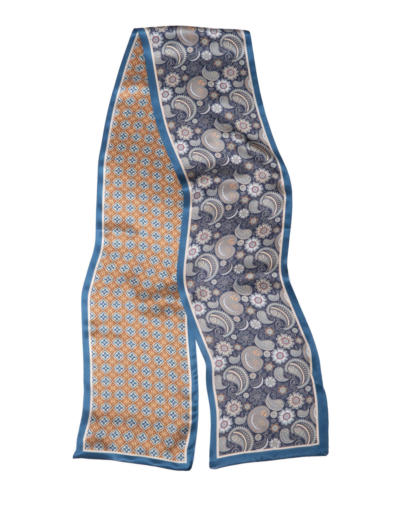MayTree Seidentuch beidseitig, Paisley blau, 16 x 145 cm, (Stück), Seidentu günstig online kaufen