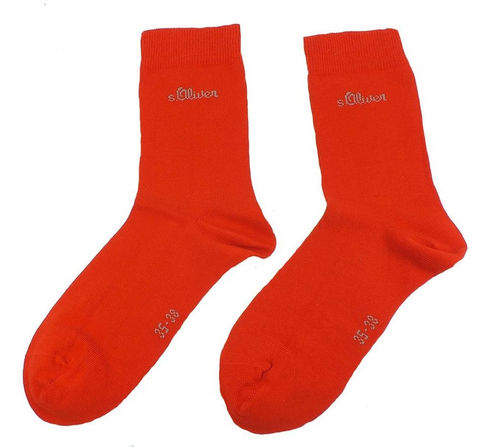 s.Oliver Langsocken s.Oliver Socks (Packung, 2-Paar, 2 Paar) Damen Unisex  Herren Socken Freizeitsocken Baumwolle