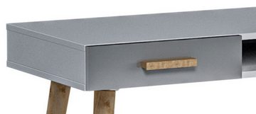 Feldmann-Wohnen Schreibtisch Brillo (1-St), 120x51cm grau weiß artisan eiche