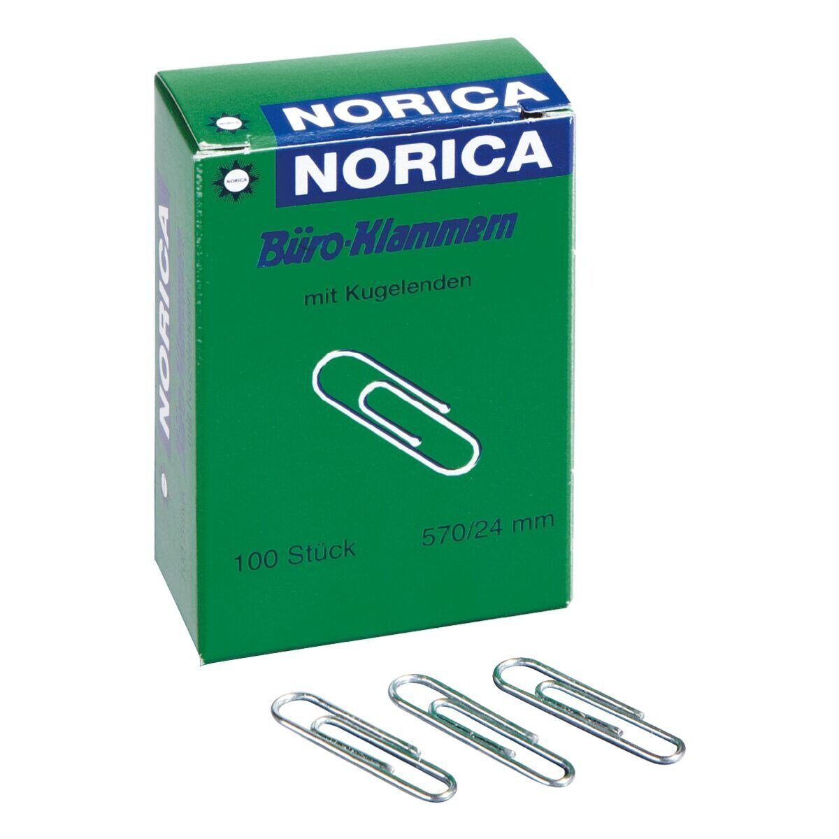 NORICA Büroklammer, 24 mm, verzinkt, rund