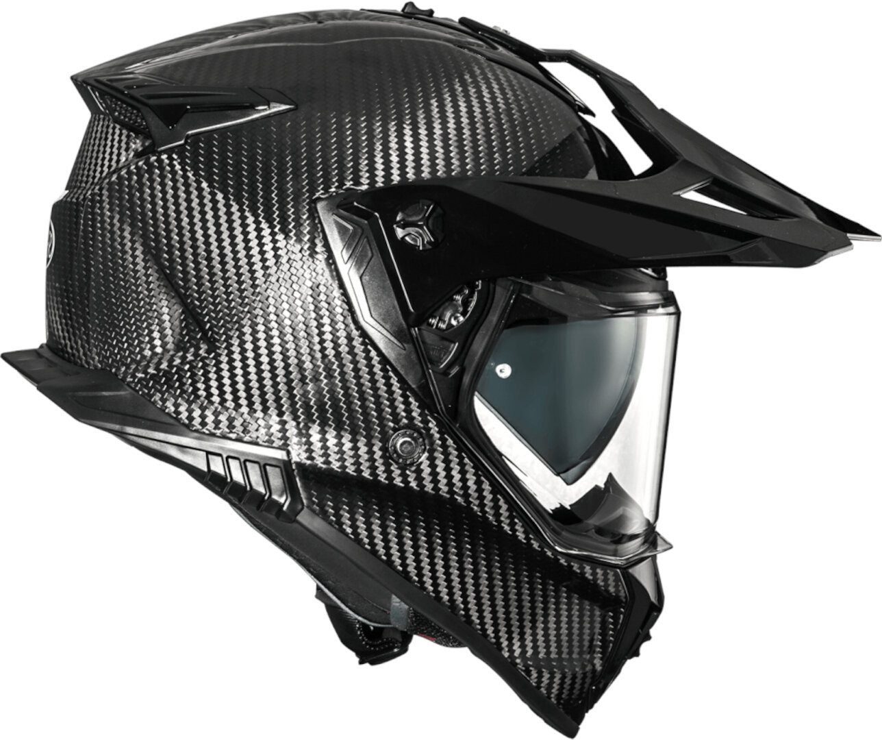 Premier Motocrosshelm Discovery Carbon Enduro Helm, vorbereitet für Kommunikationssystem,integriertes Sonnenvisier