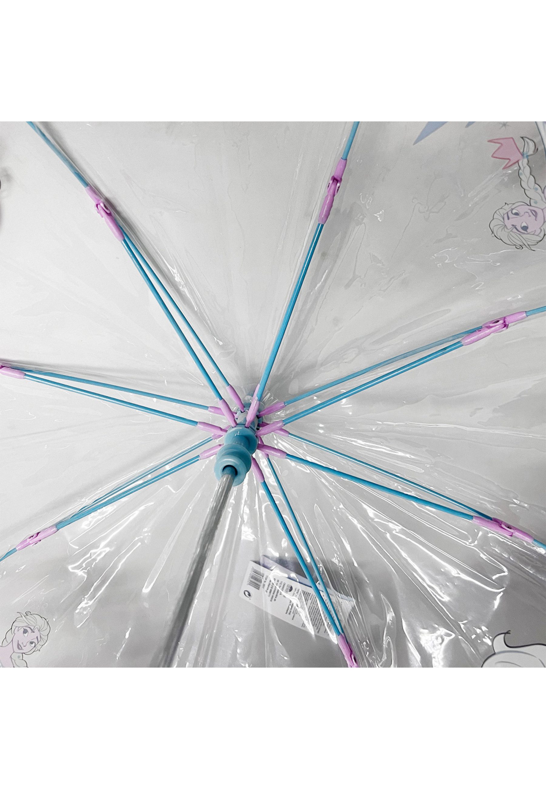 Disney Frozen Stockregenschirm Kinder Regenschirm mit Anna Elsa Motiv ab 3 Jahren, windfest