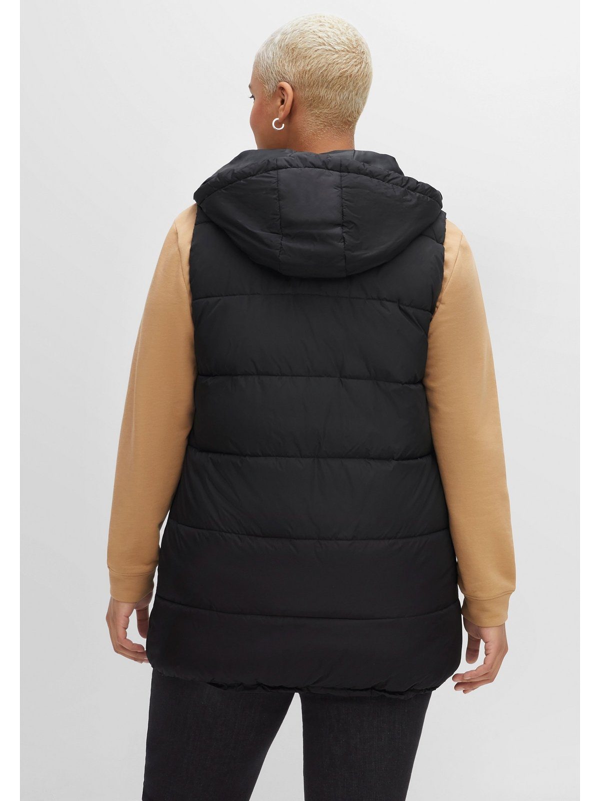 Sheego Steppweste Große Größen in A-Linie, mit Kapuze und 2-Wege-Zipper