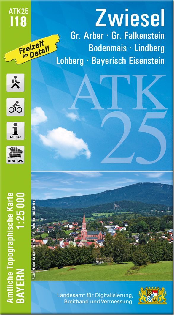 ATK25-I18 Zwiesel (Amtliche Topographische Karte 1:25000) / diverse, Gr. Arber, Gr. Falkenstein, Bodenmais, Lindberg, Lohberg, Bayerisch Eisenstein