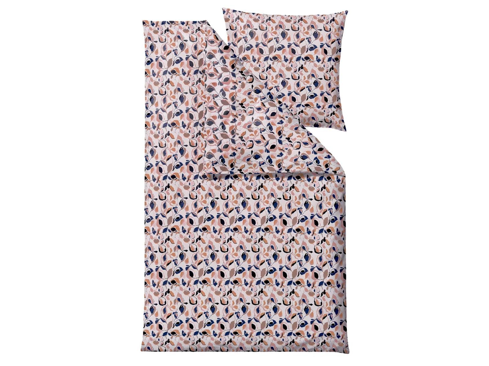 Södahl Bettwäsche Abstract, Bio-Baumwolle, 2 teilig, 135x200cm, Skandi-Look Blätter, Bio-Baumwolle