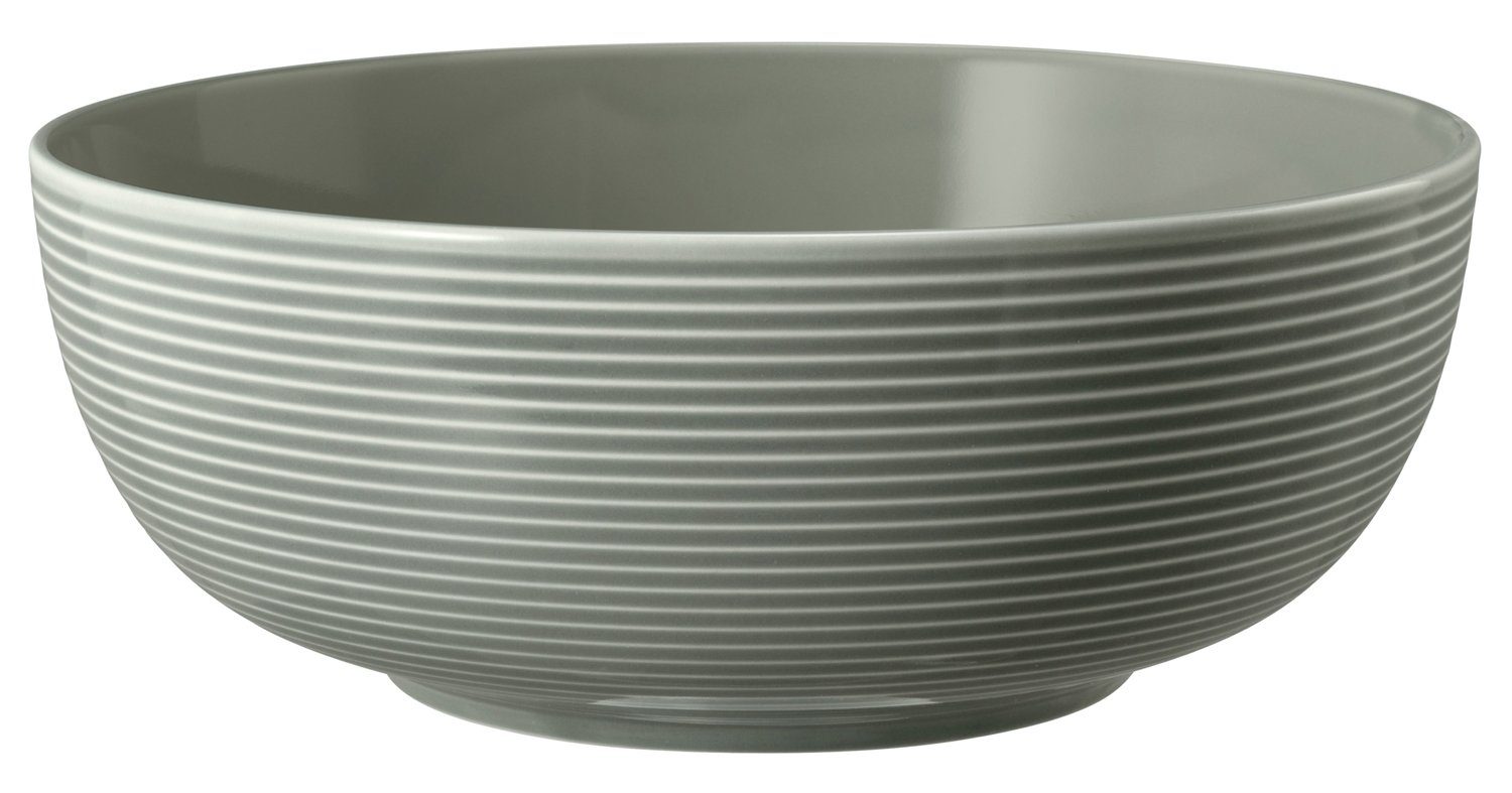 Schale BEAT BOWLS, Grau, mit geripptem Rand, Ø 20 cm