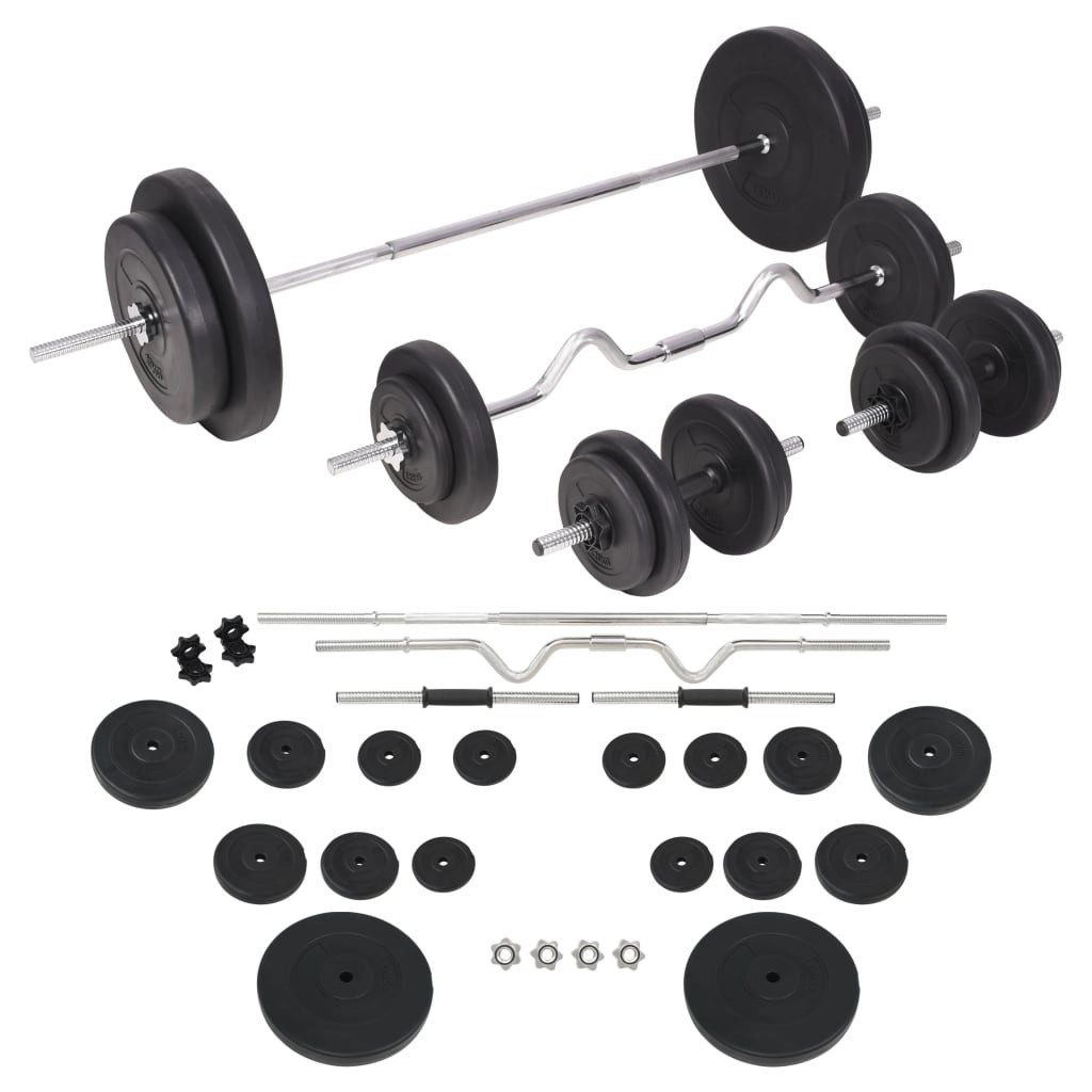 Hantel Langhantel- und Kurzhantelset 90 kg