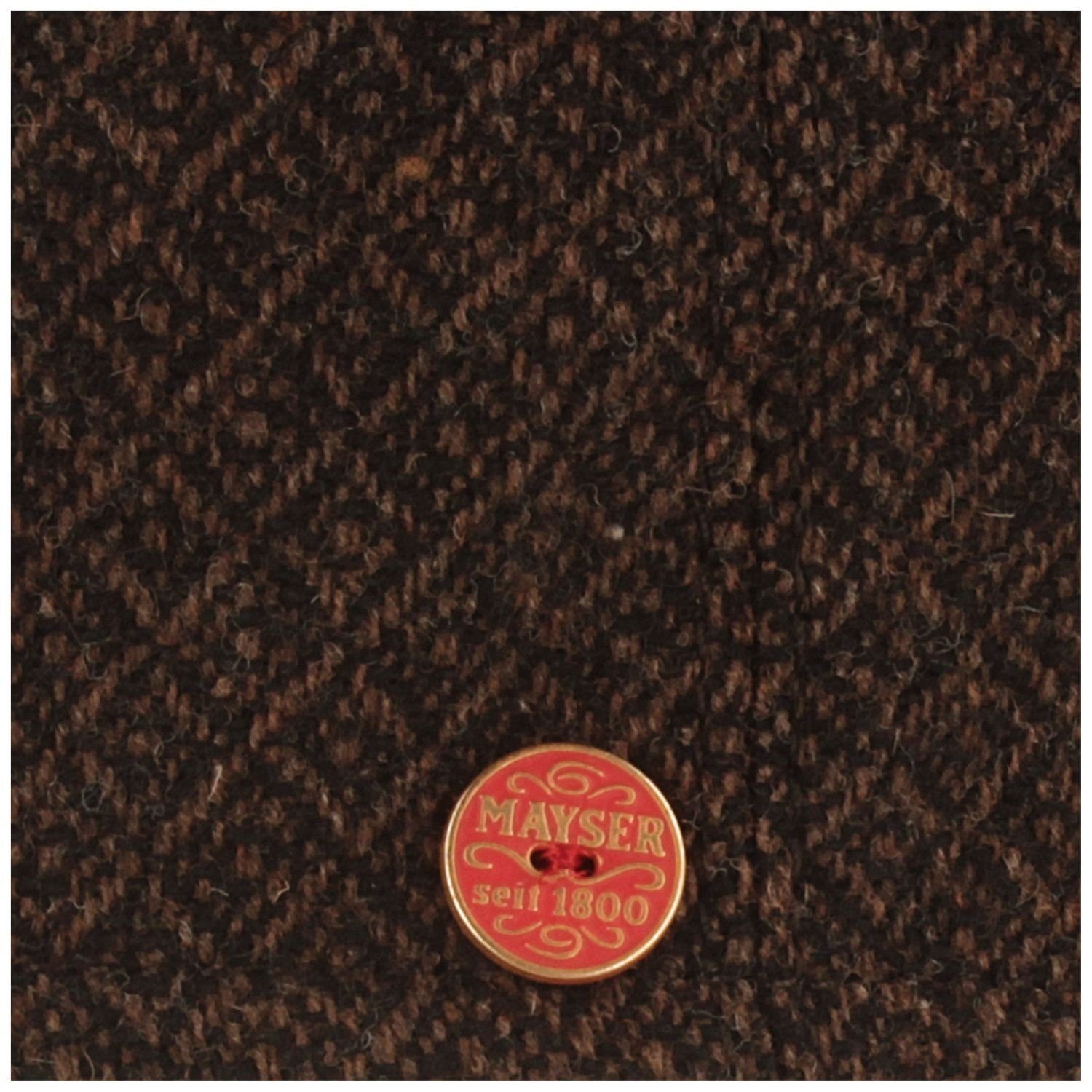 Mayser 3061 Minimalprint Wolle Schiebermütze braun aus Leroy