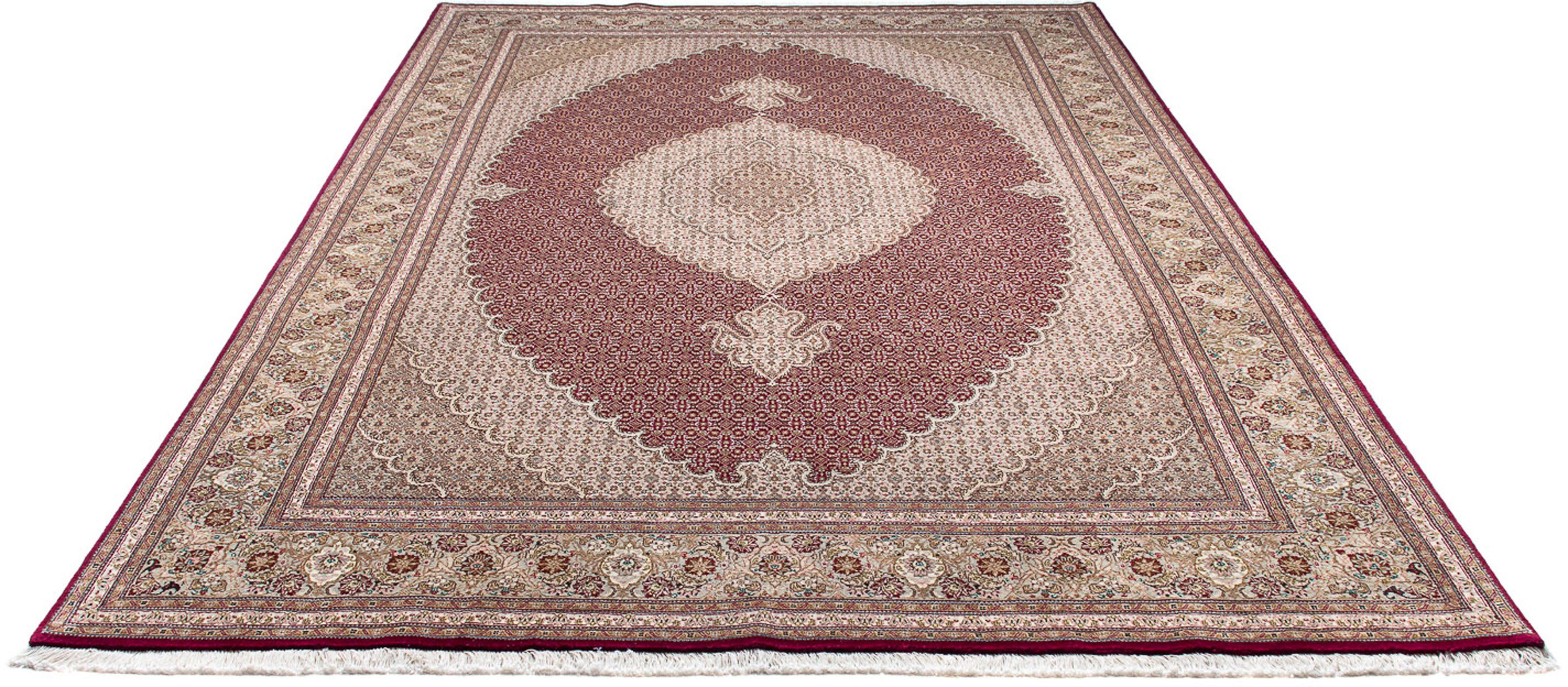 Orientteppich Perser - Täbriz - 308 x 200 cm - dunkelrot, morgenland, rechteckig, Höhe: 10 mm, Wohnzimmer, Handgeknüpft, Einzelstück mit Zertifikat