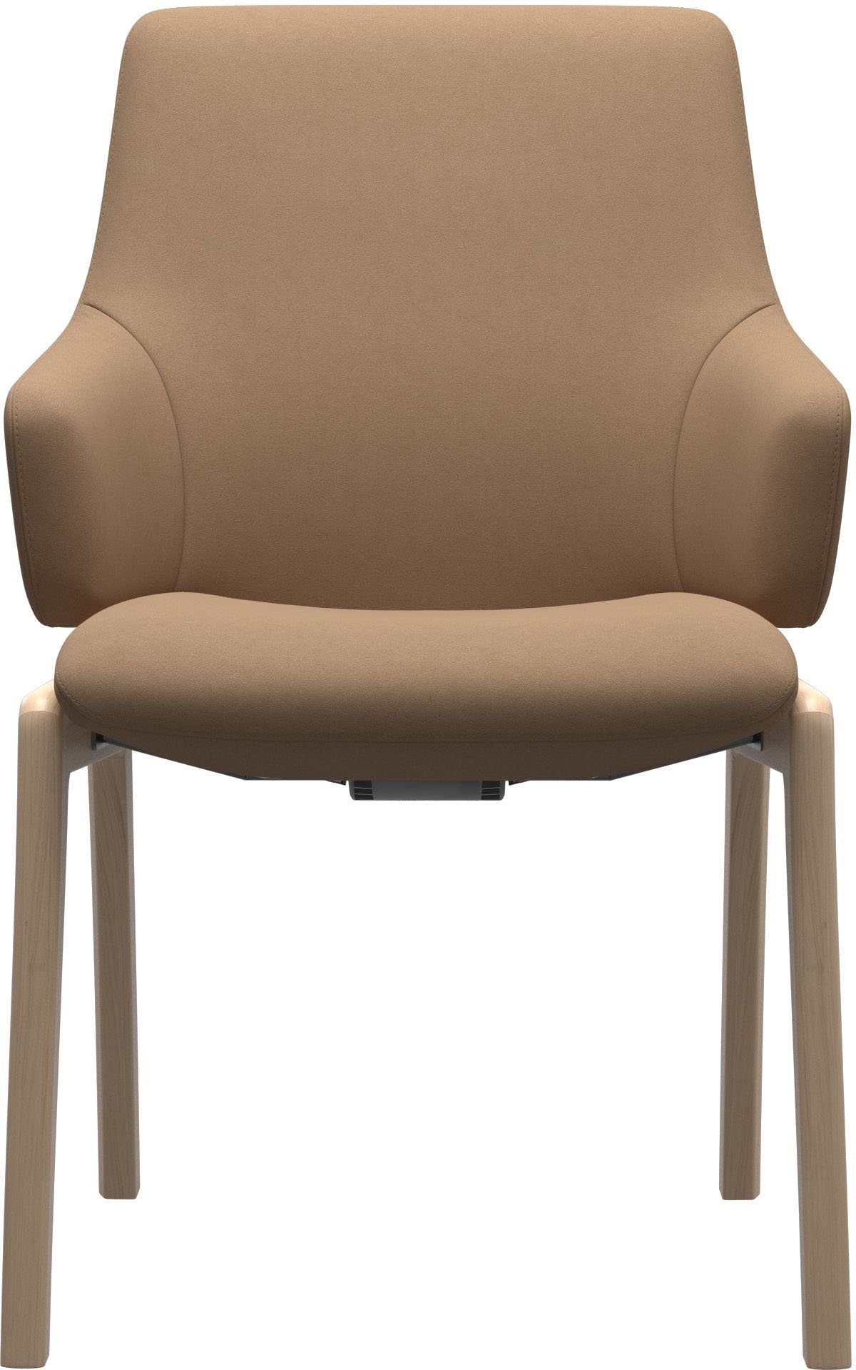 Stressless® Polsterstuhl Laurel, Low Back mit Armlehne, Größe L, abgerundete Beine in Eiche gekalkt