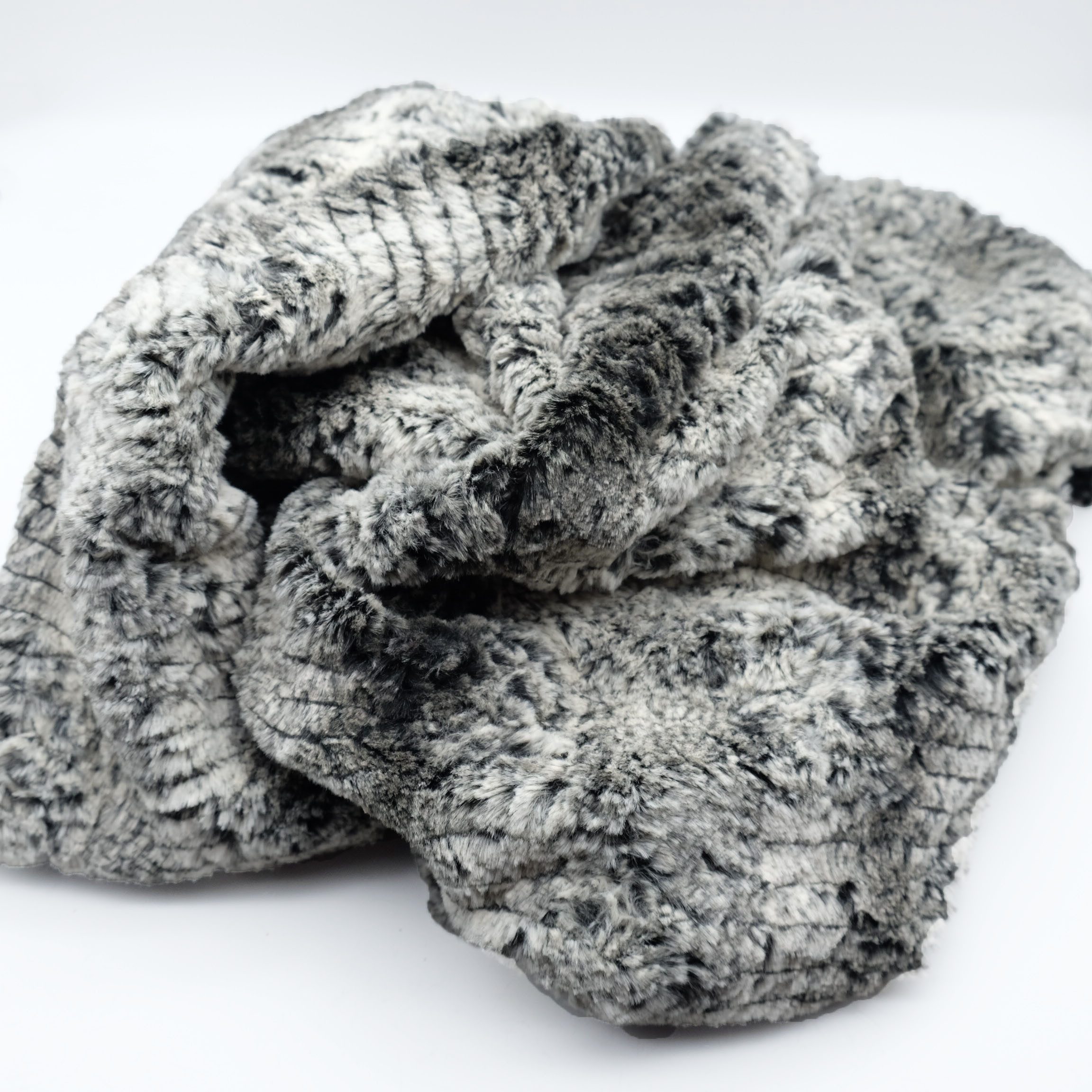 larissastoffe Stoff Weiches Fellimitat, Kunstfell, Webpelz Meterware, grauweiß, Meterware, 50 cm x 150 cm