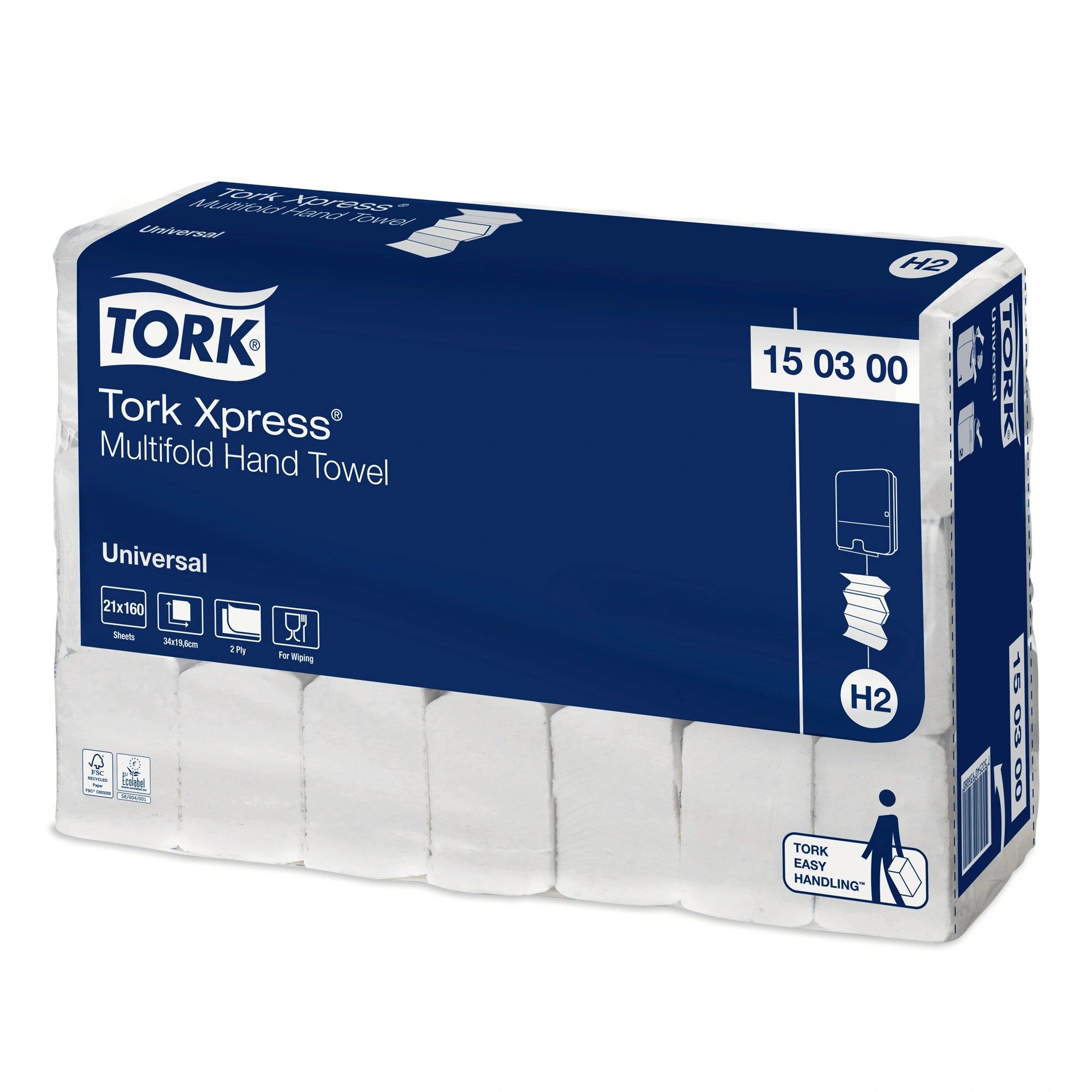 TORK Papierhandtuch TORK Papierhandtücher 150300 H2 Universal Interfold-Falzung