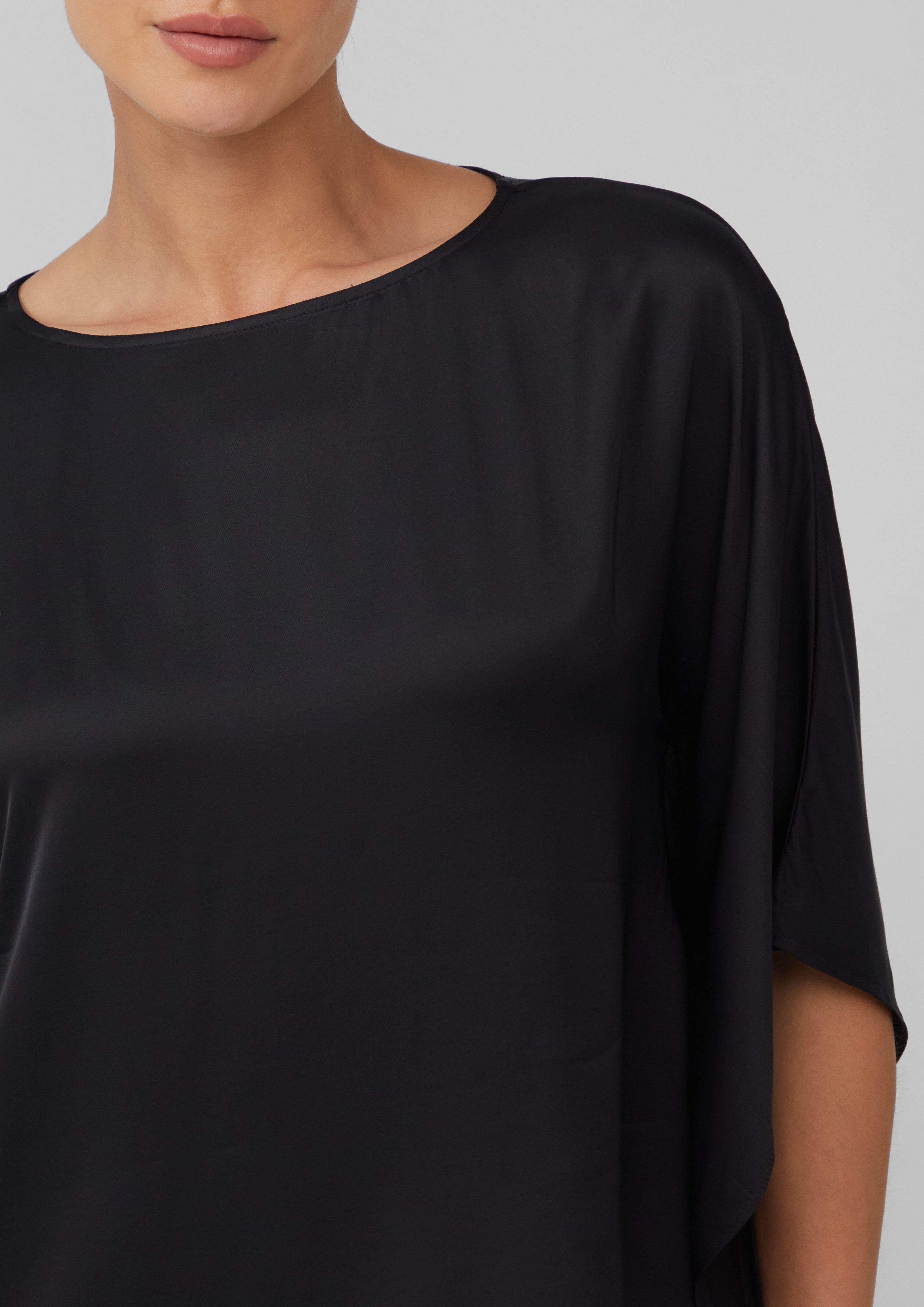 s.Oliver BLACK LABEL Langarmbluse Fließende Poncho-Bluse günstig online kaufen