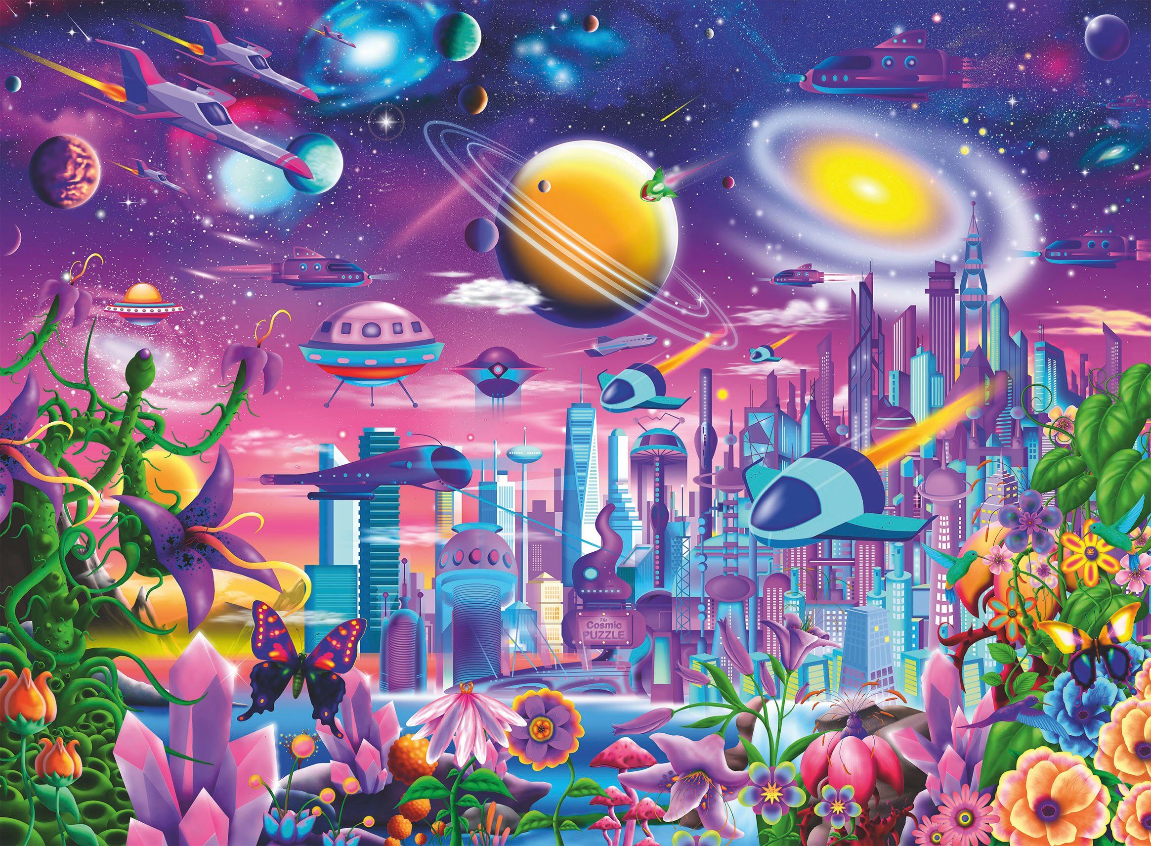 Ravensburger Puzzle Kosmische Stadt, 200 Puzzleteile, Made in Germany günstig online kaufen