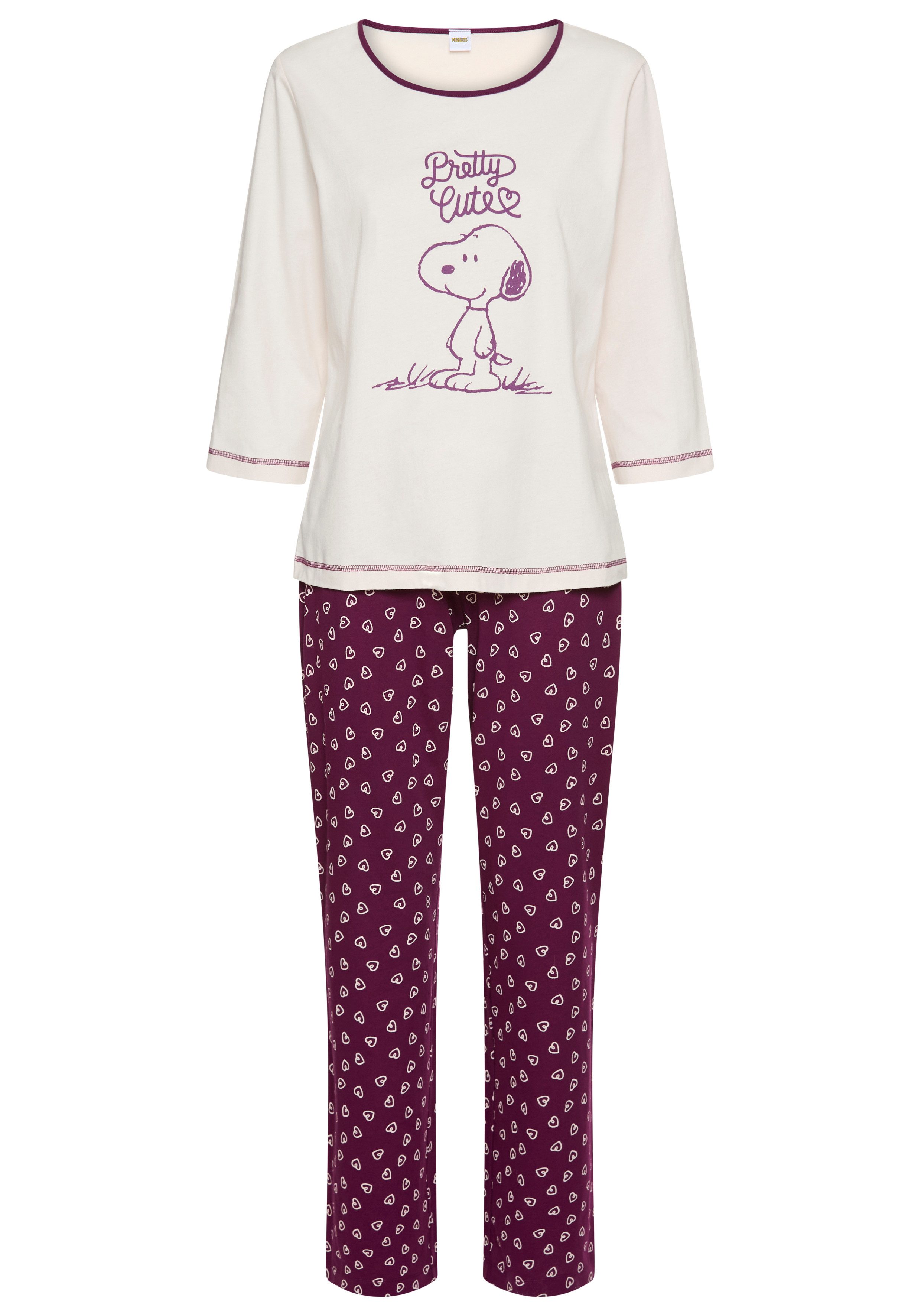 PEANUTS Pyjama (Set, 2 tlg) mit Snoopy-Druck günstig online kaufen