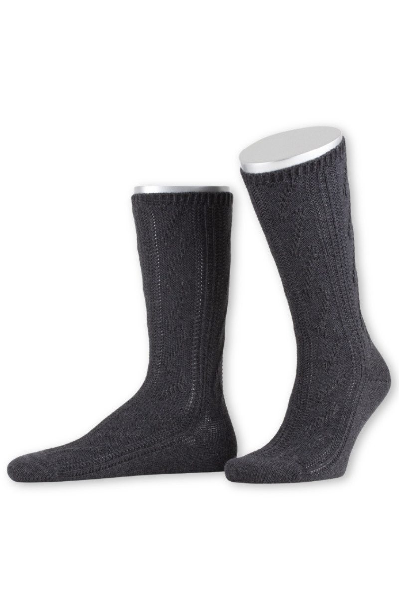Trachtensocken Trachtensocken - LN3524 - anthrazit, braun, weiß