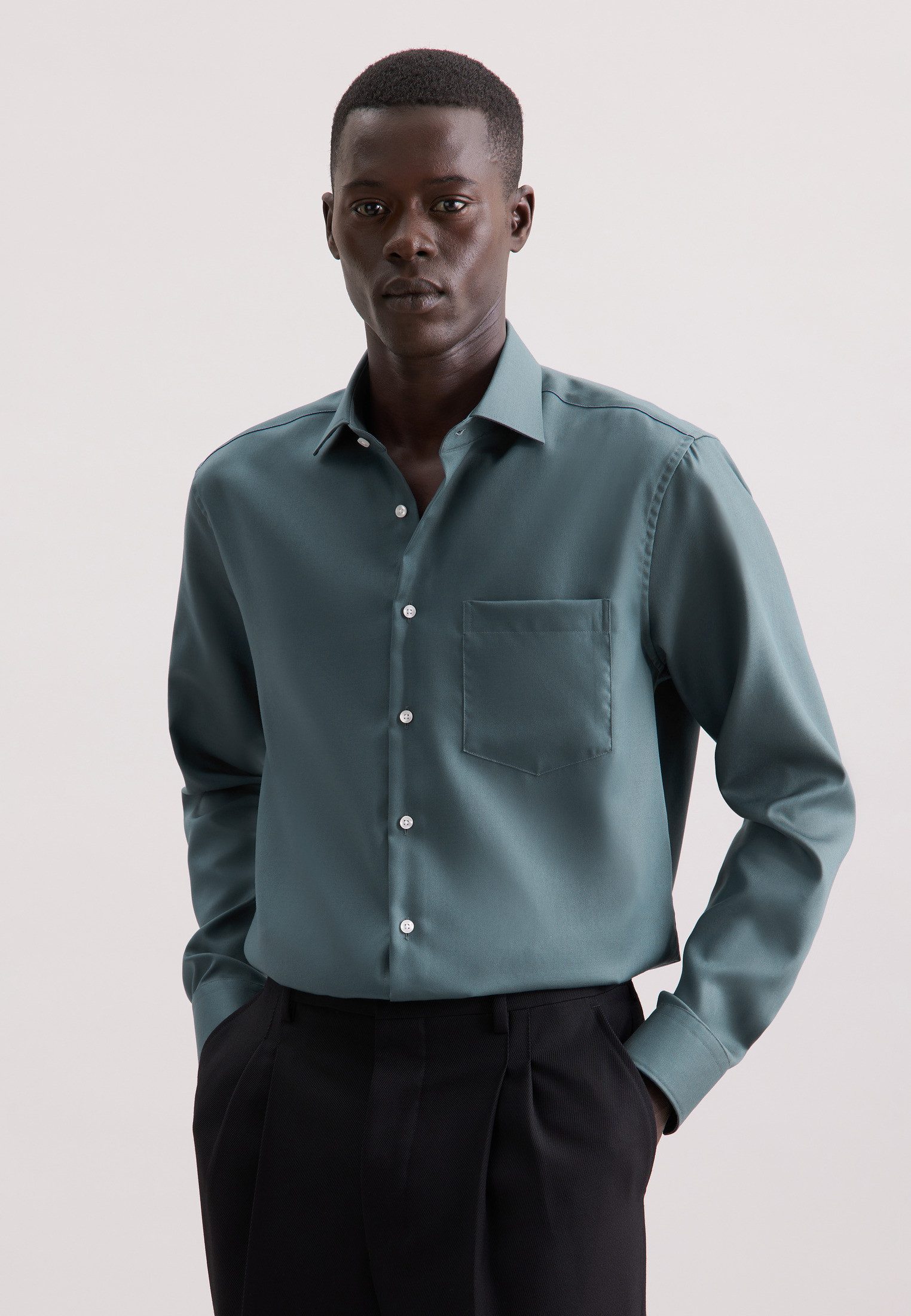 seidensticker Businesshemd Schwarze Rose Regular 1/1 Kentkragen Uni günstig online kaufen