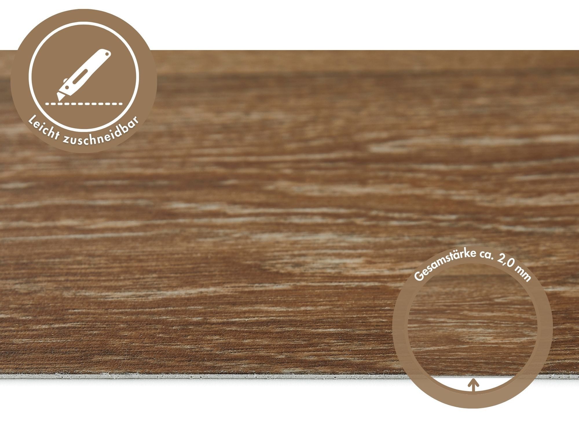 Dielenoptik Eiche Dunkel