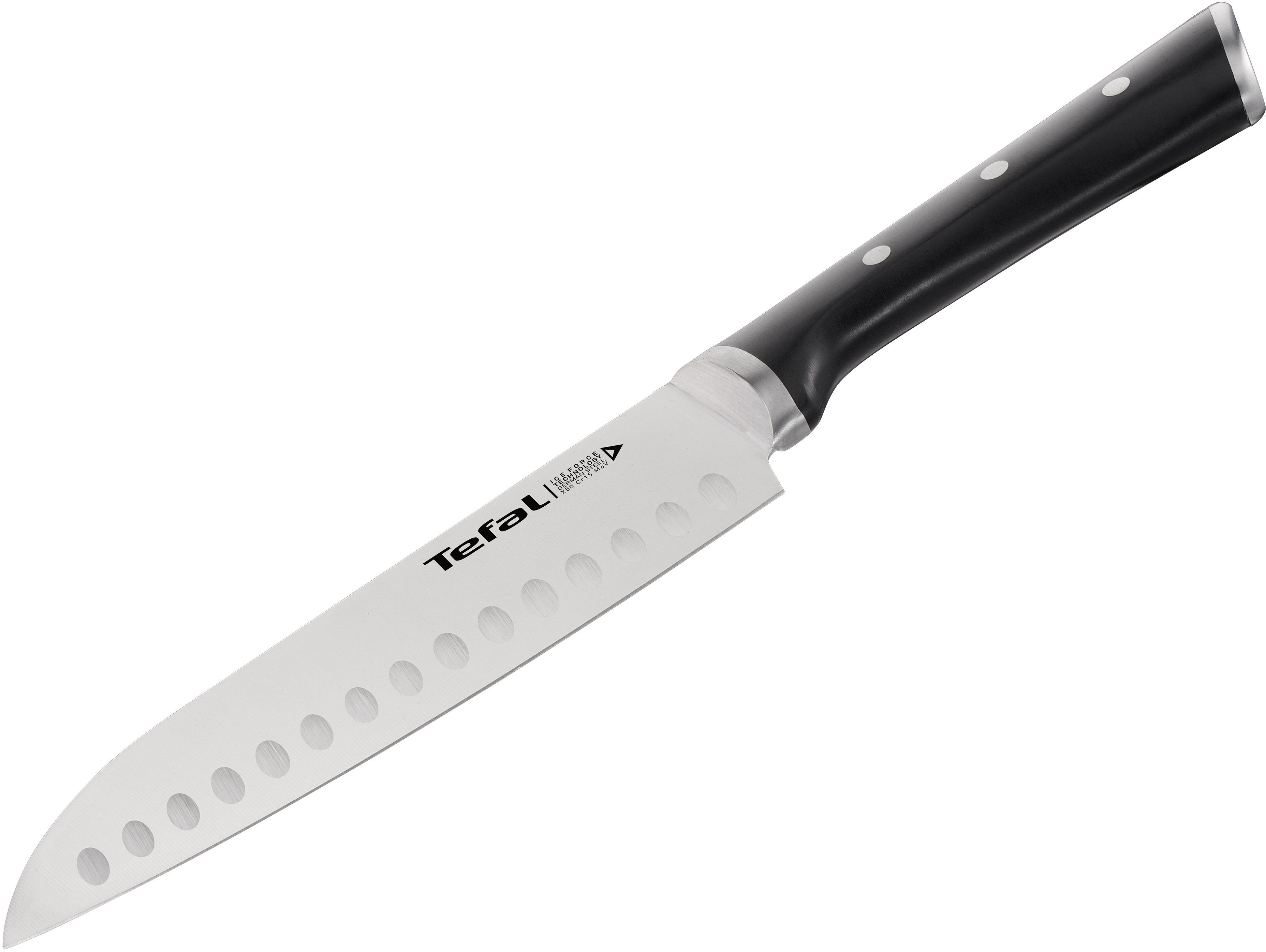 Tefal Ножи и принадлежности Ice Force, Edelstahl, dauerhafte Leistungsstärke, Handschutz, Eishärtung, Schwarz