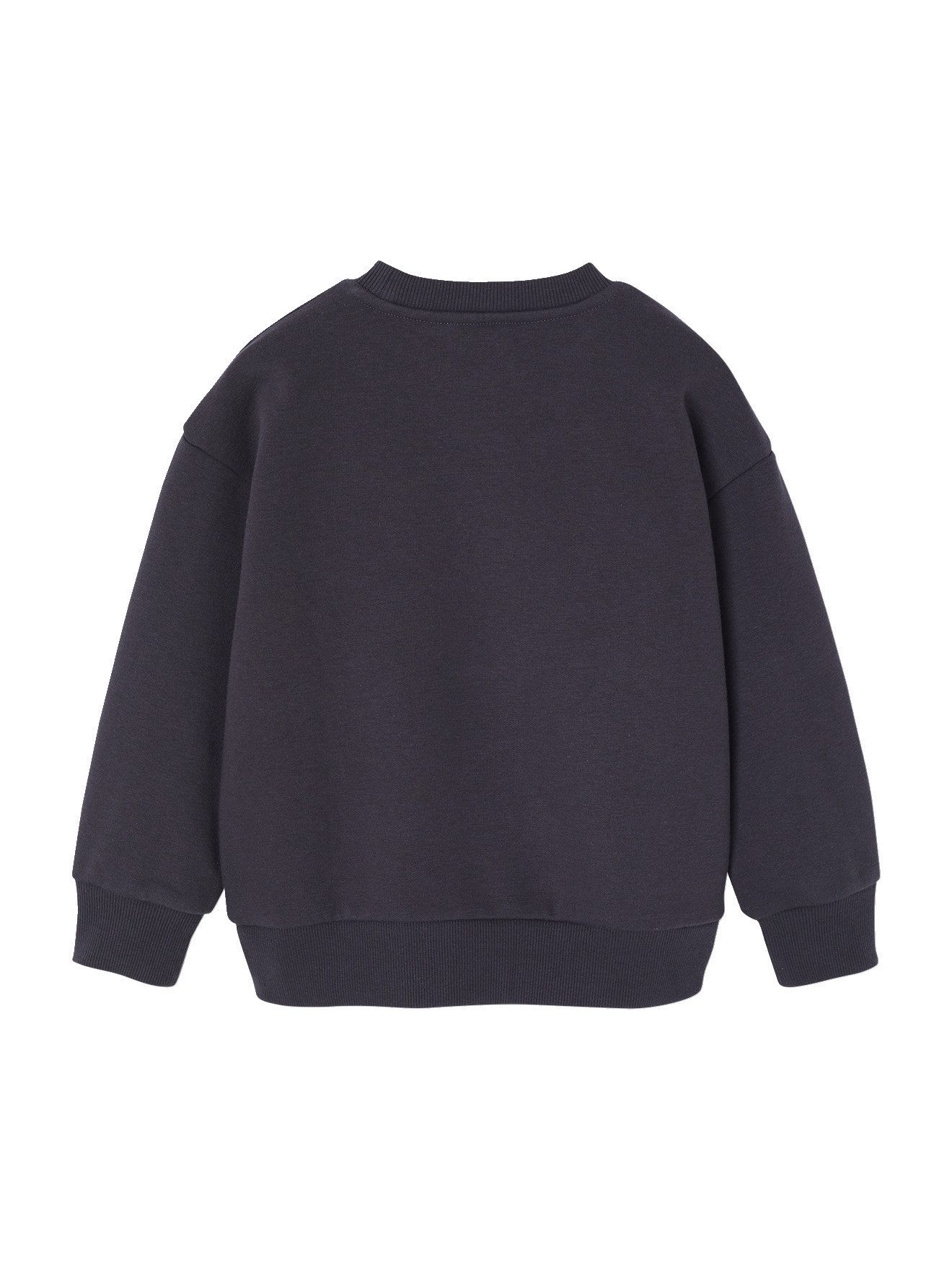 vertbaudet Fleecepullover Jungen Sweatshirt, Planeten mit Wende-Pailletten