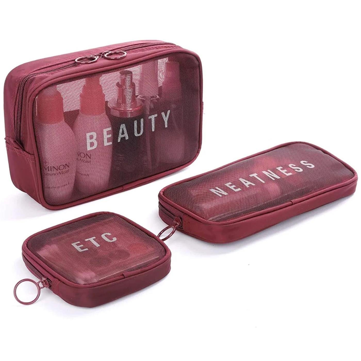 VERCO Kosmetiktasche Reise Make-Up Kulturbeutel Beautycase (3-tlg), Kosmeti günstig online kaufen