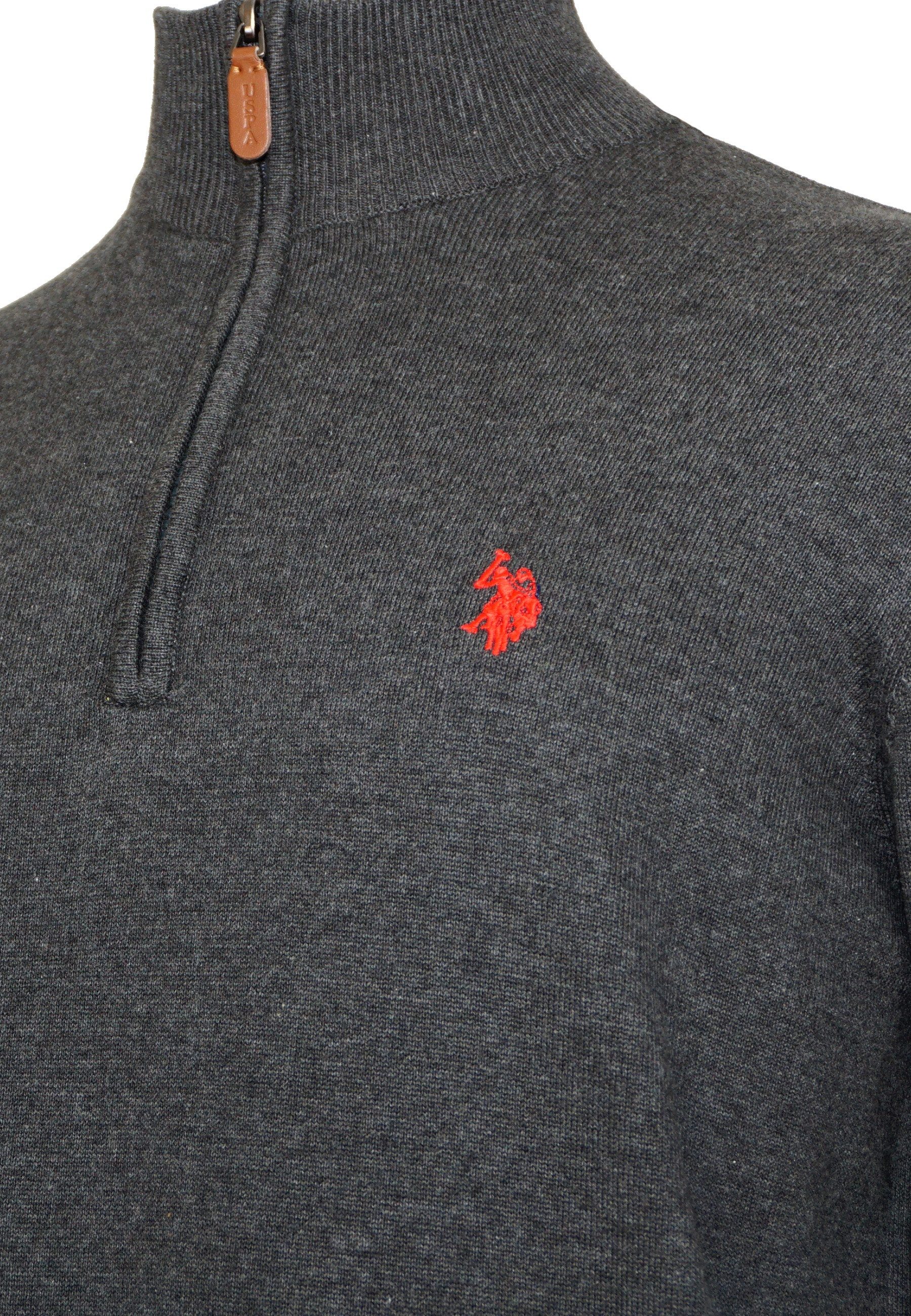 U.S. Polo Assn. Strickpullover Pullover Troyer Half Zip (1-tlg)