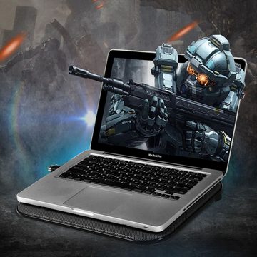 Retoo Notebook-Kühler GAMING NOTEBOOK LAPTOP KÜHLER COOLER KÜHLPAD STÄNDER, LED-Beleuchtung, 6 Stufen der Neigungswinkeleinstellung, Universell