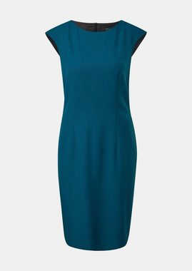 Comma Minikleid Twill-Kleid aus Viskosemix Ziernaht