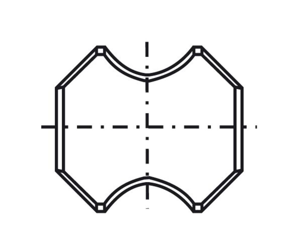 Tigra Wendeplattenfräser TIGRA Blankett 12,7x12,7x3,2mm R=3 T06MF 2 Stück | Fräser-Sets