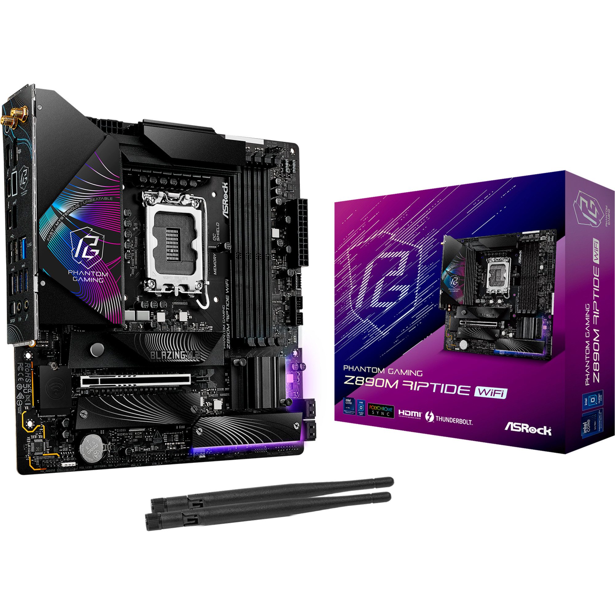 Asrock ASRock Z890M RIPTIDE WIFI, Mainboard Mainboard RGB LED