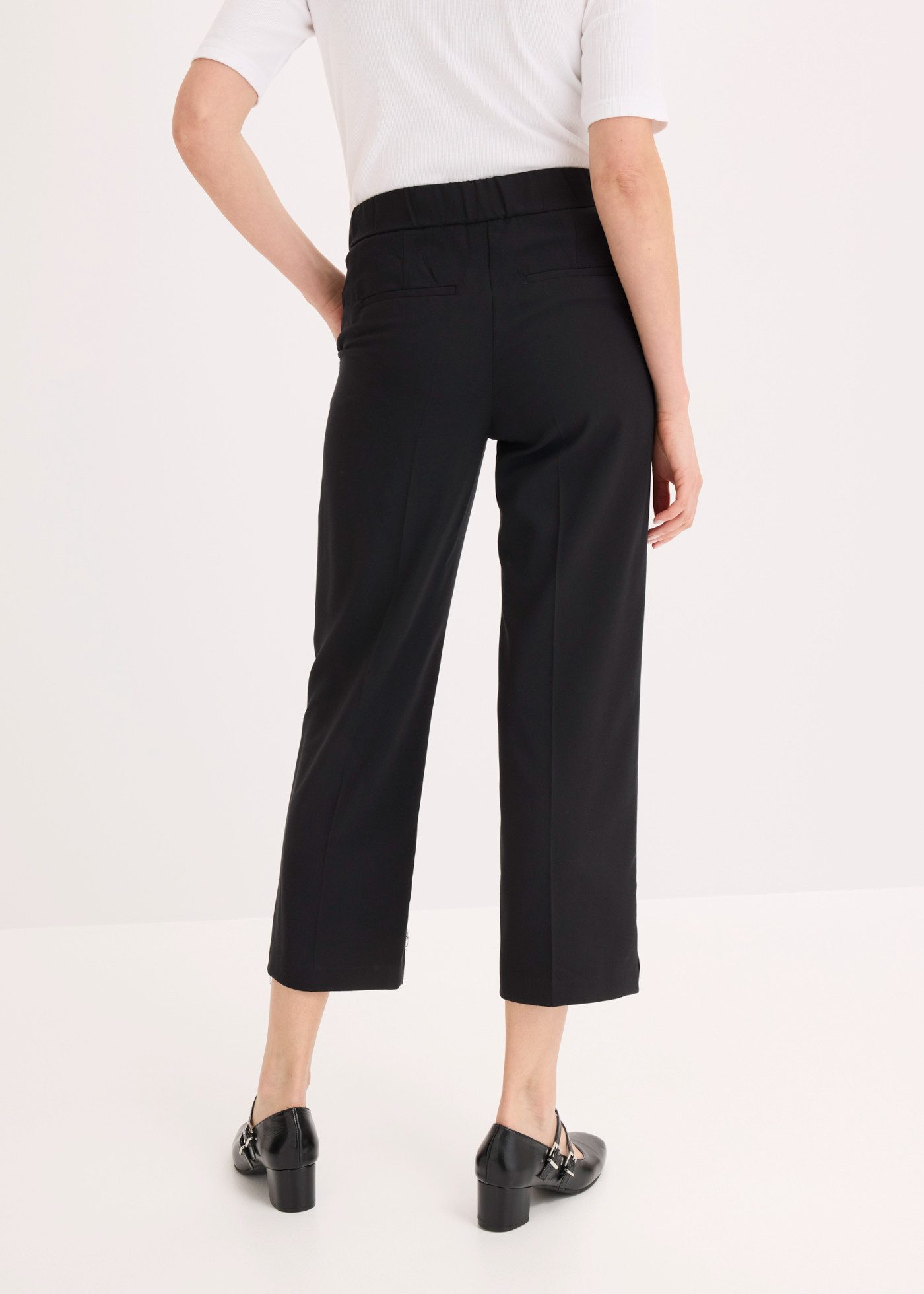 bonprix 3/4-Hose Regular Fit, mit Schlitz, aus Polyester, Viskose und Elasthan