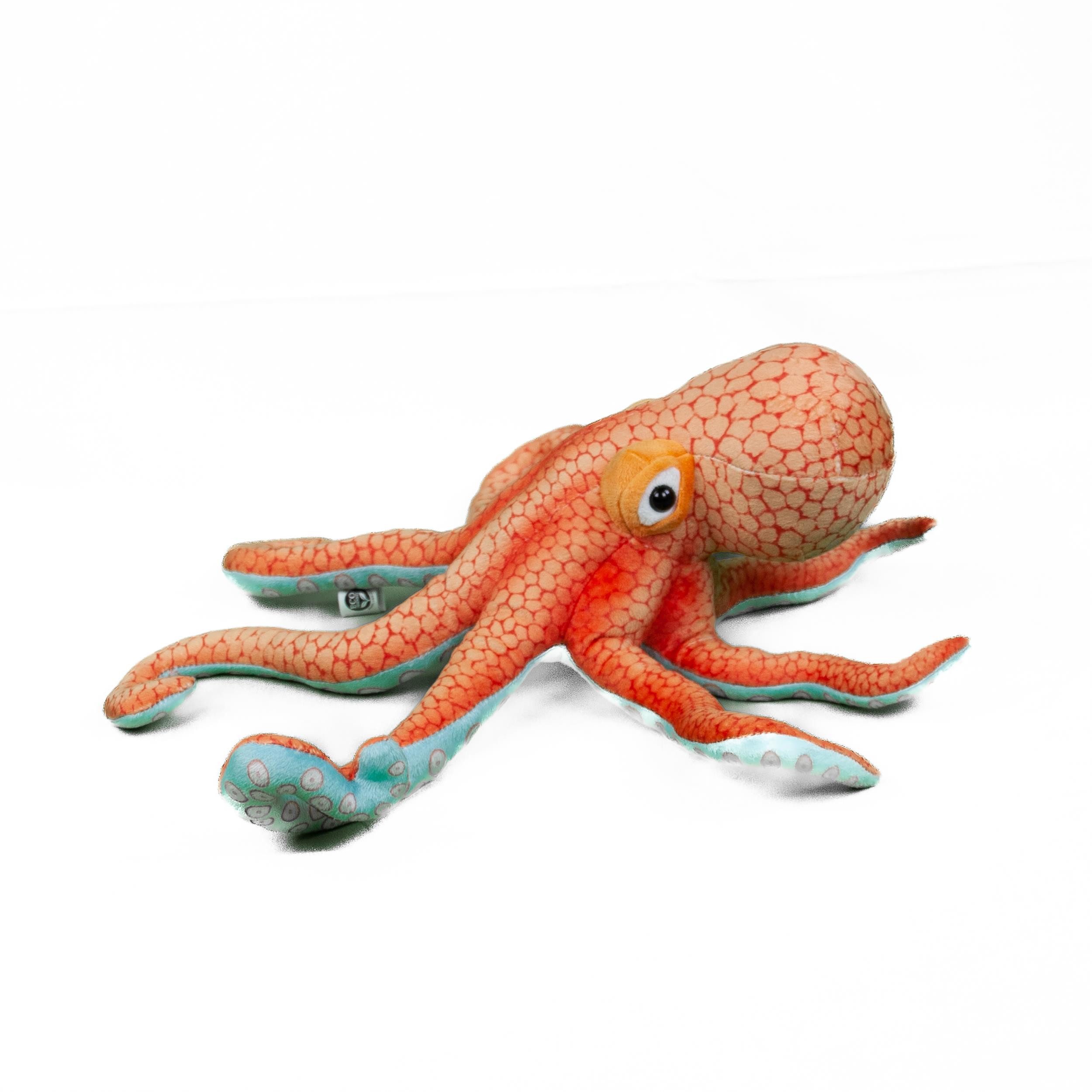 Teddys Rothenburg Kuscheltier Oktopus 36 cm orange liegend Plüschoktopus