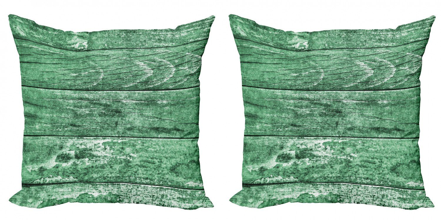 Kissenbezüge Modern Accent Doppelseitiger Digitaldruck, Abakuhaus (2 Stück), Keltisches Grün Gebrochen Blick aus Holz