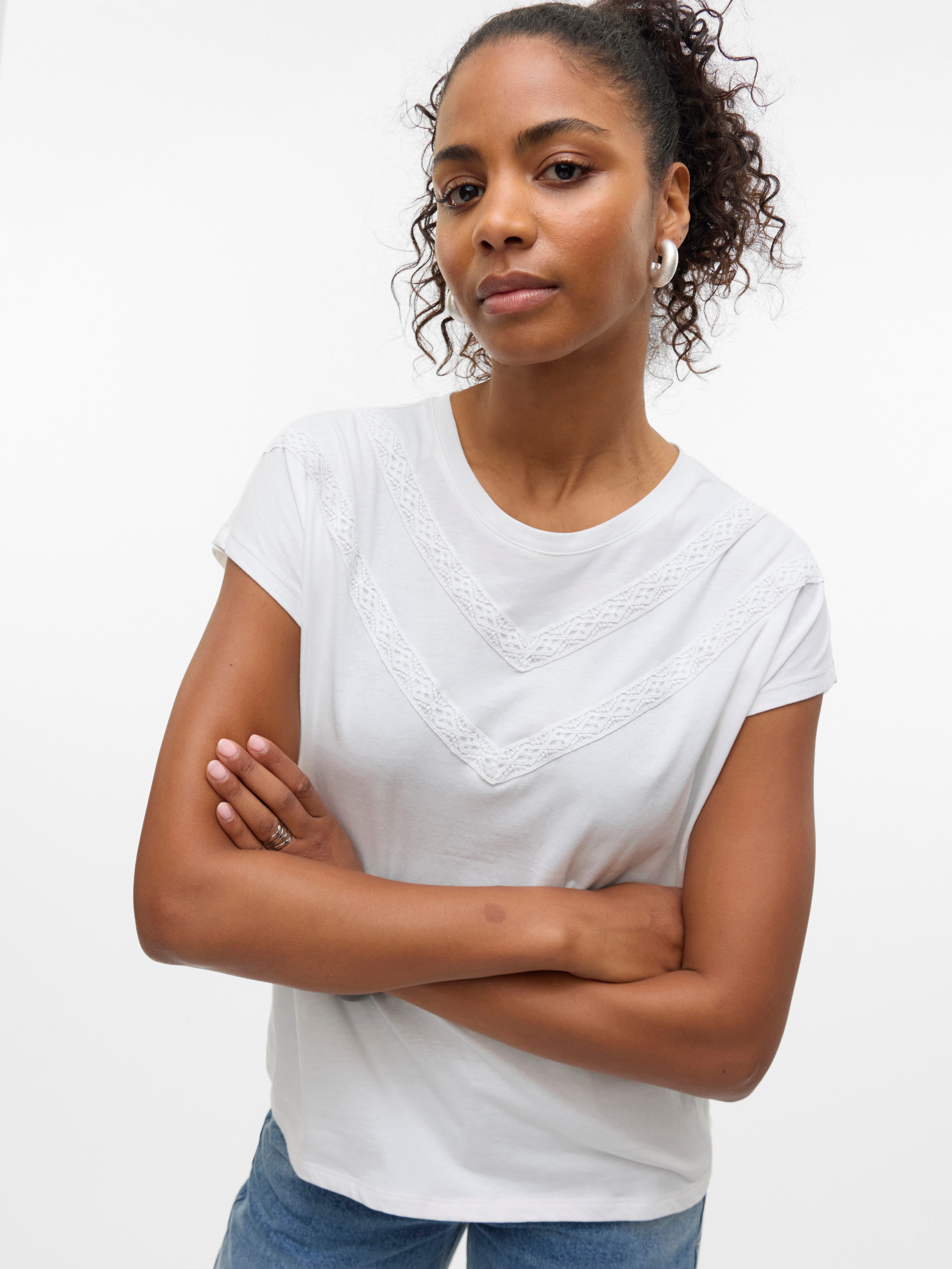 Vero Moda Kurzarmshirt VMPANNA AVA SS TOP JRS günstig online kaufen