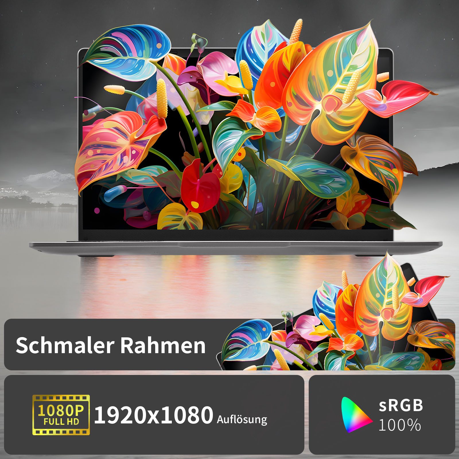 LONGEVINCE 14 Zoll Ultrabook Laptop, 8 GB RAM, N4120, Windows 11 Pro Notebook (35,56 cm/14 Zoll, Intel, 8 GB, 476 GB SSD, mit Deutscher Tastaturfolie, Celeron N4120 (bis zu 2,6 GHz)