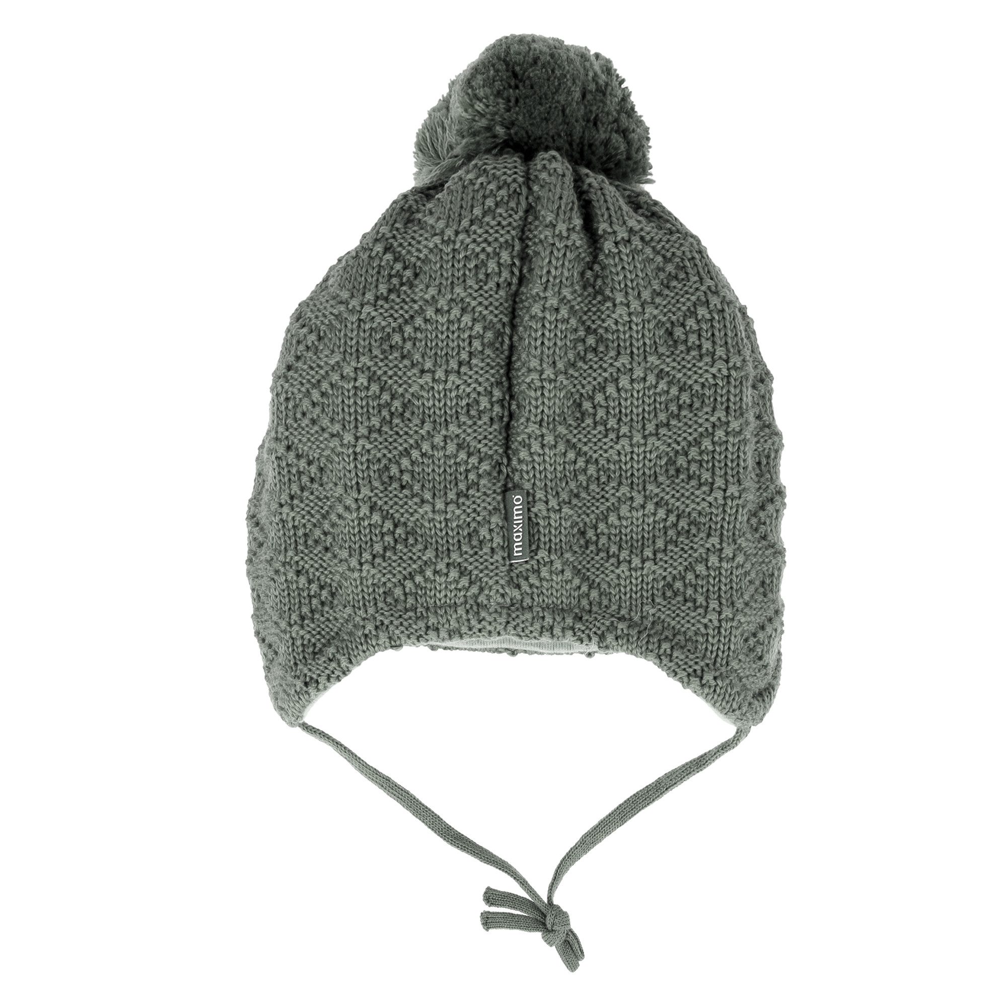 MAXIMO Strickmütze MINI-Mütze Struktur ausgenäht Pompon günstig online kaufen
